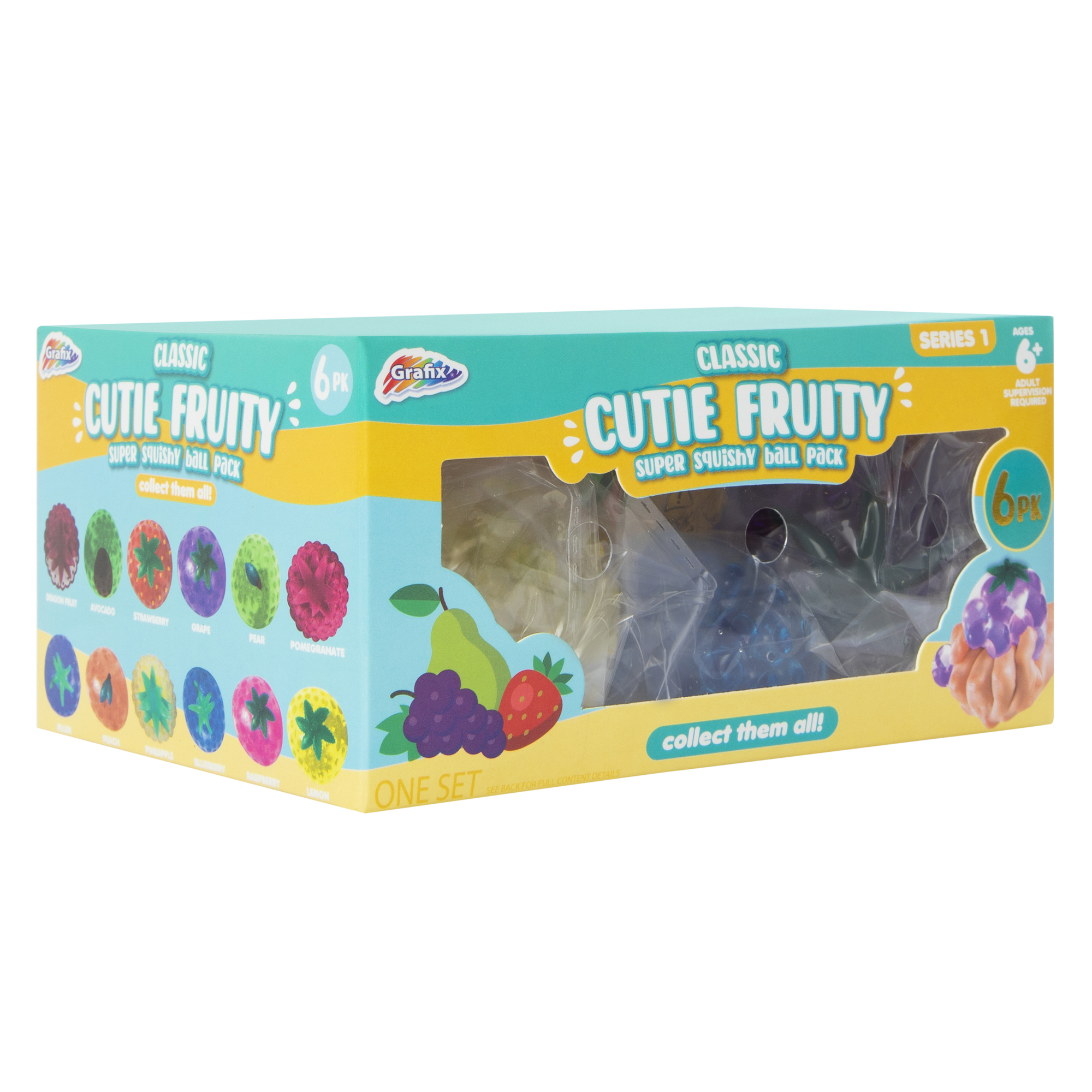 cutie fruity super squishy balls 6-pack