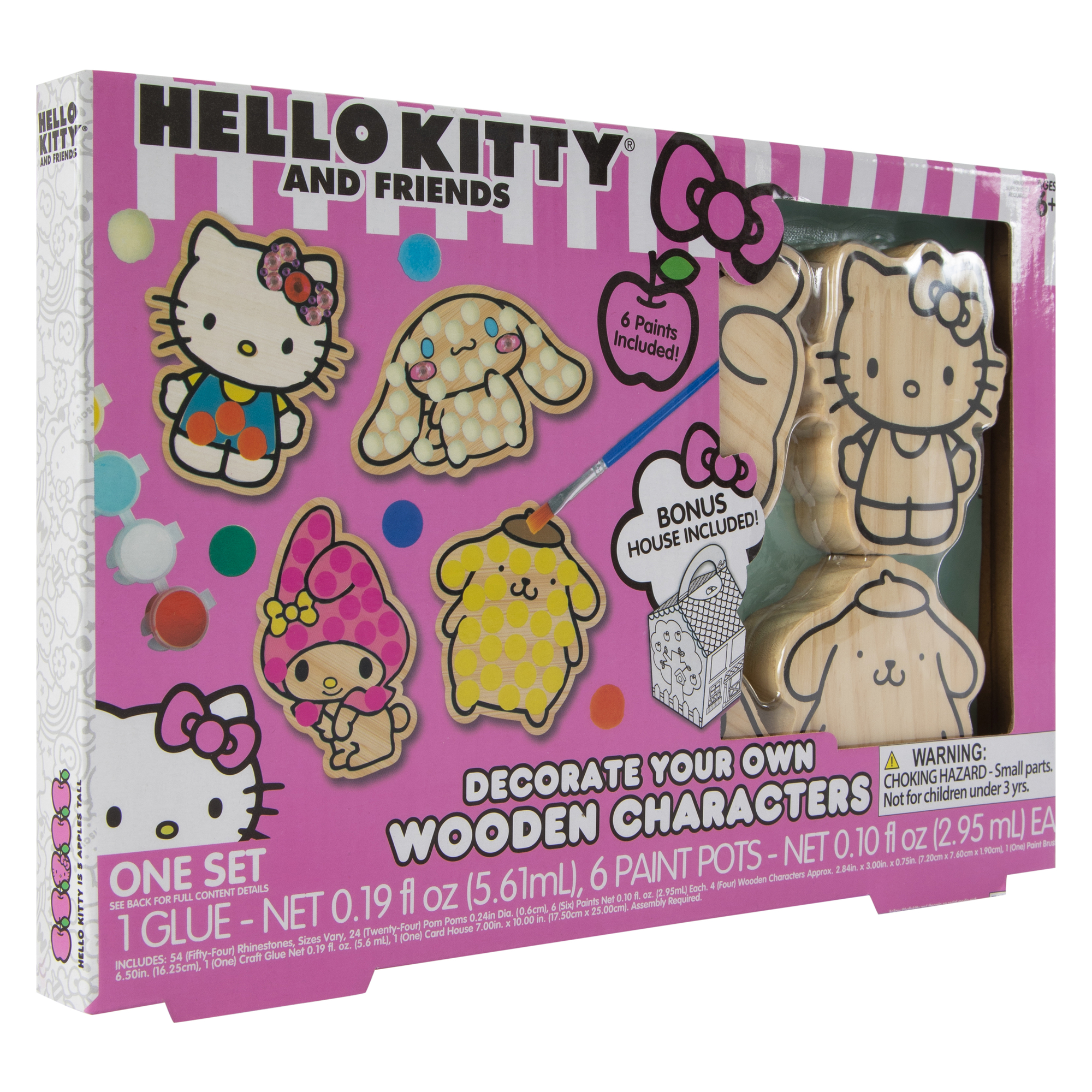 HELLO KITTY ＊木製BOX・人形５個セット＊ Hello Kitty/ハローキティ・ミニBOOK & マスコット10種