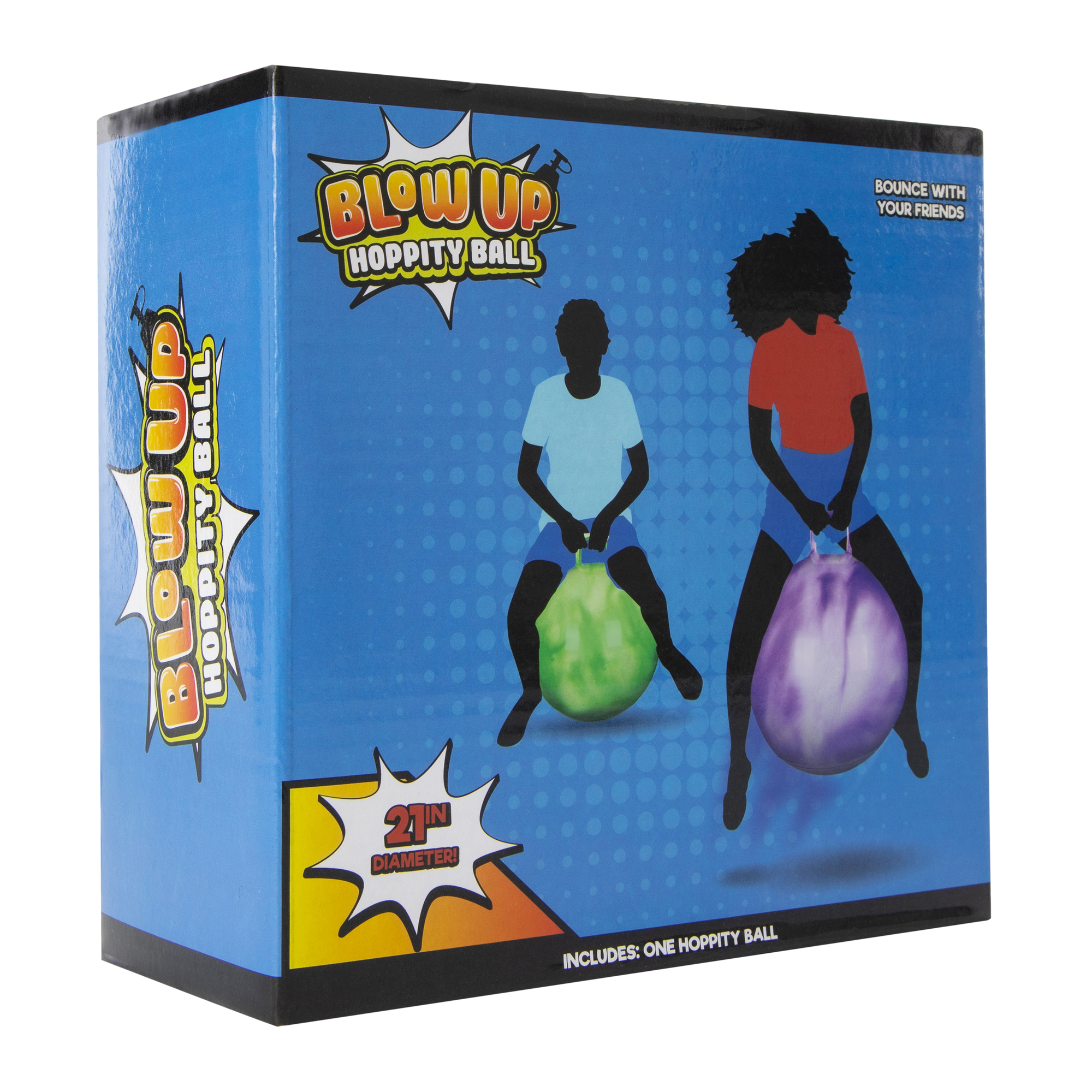 hoppity ball inflatable bouncer toy with handle 21in