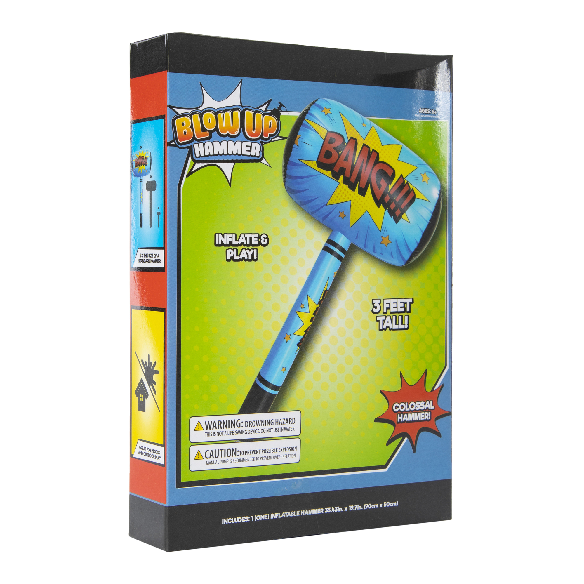 inflatable comic book hammer 35in x 20in