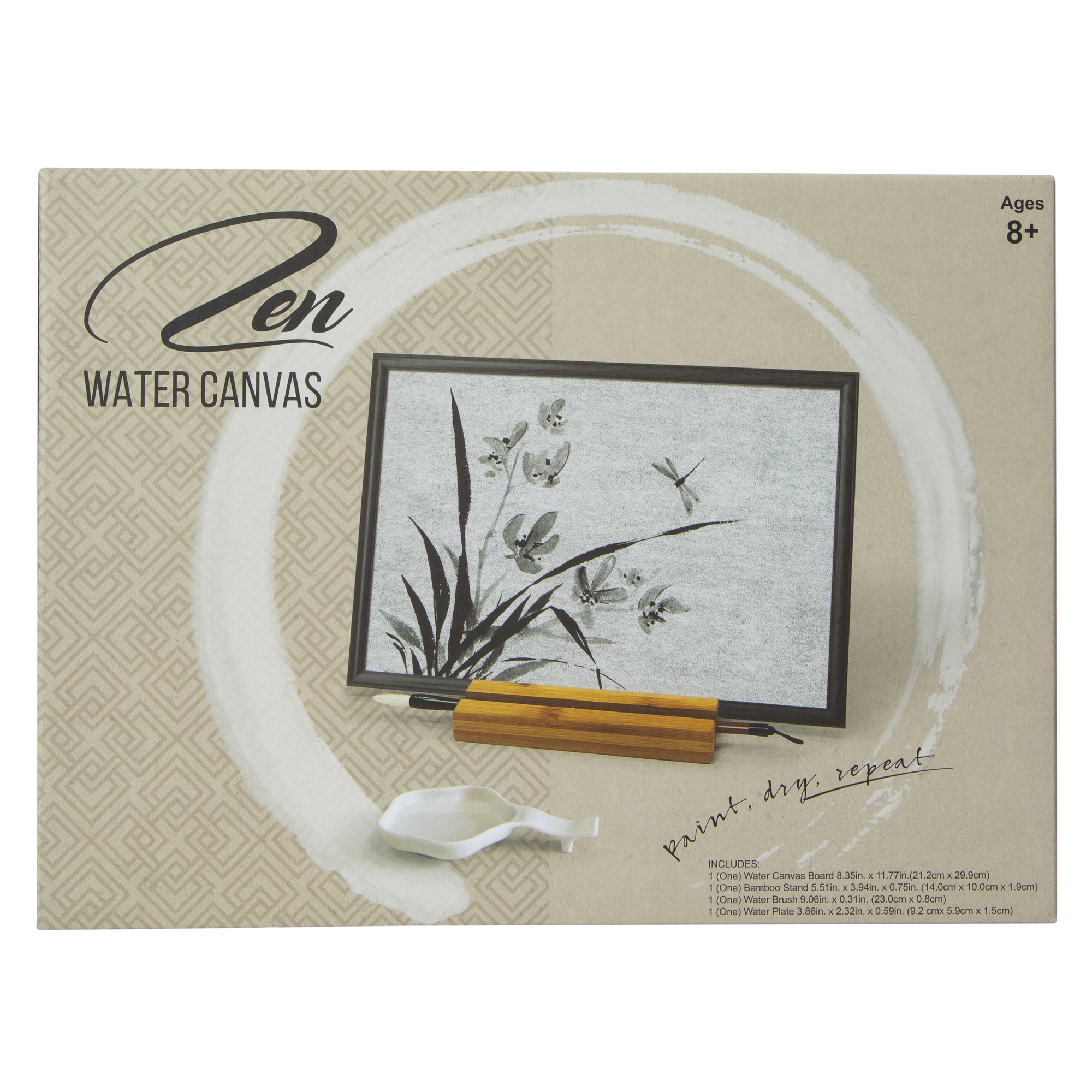 zen water canvas 8.4in x 11.8in