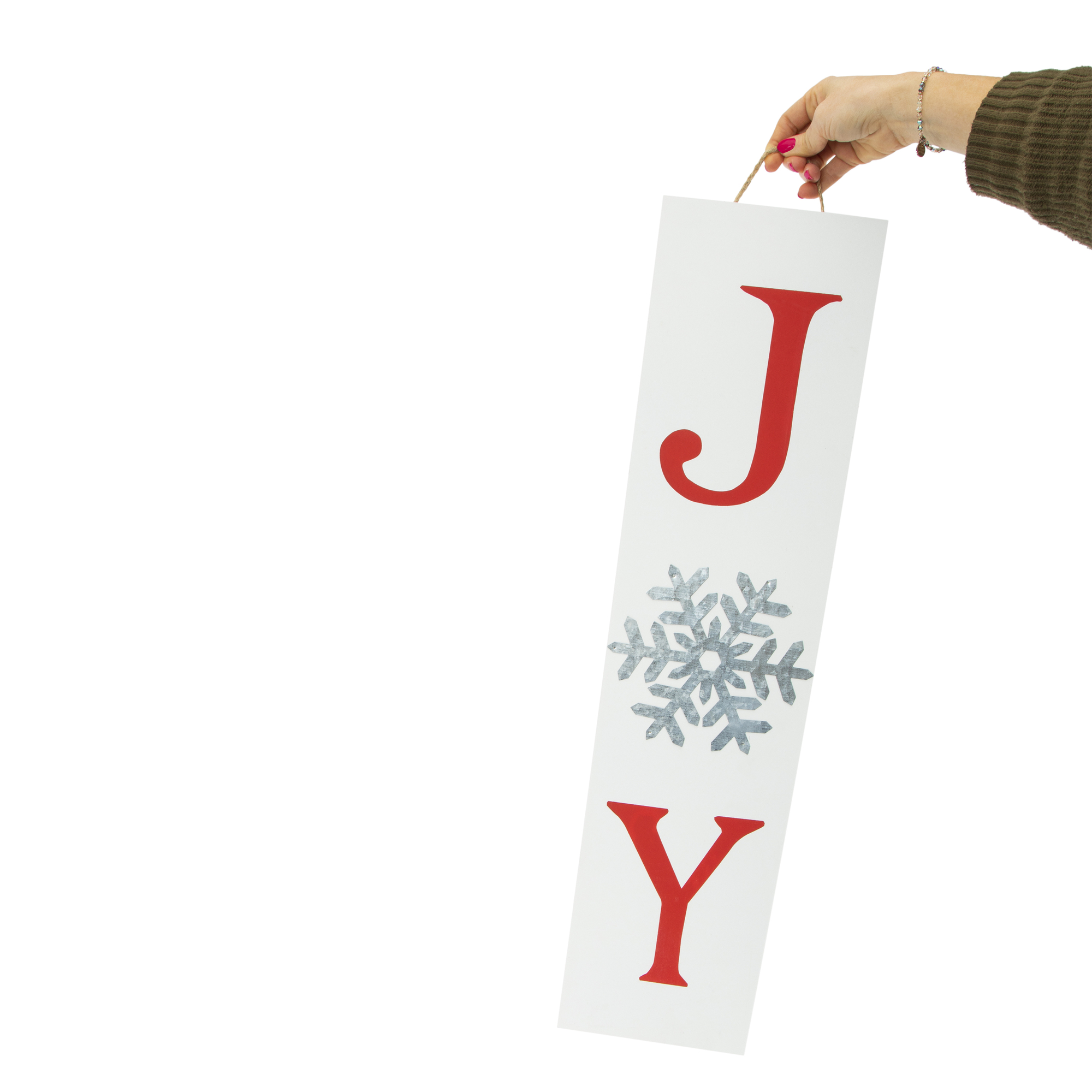 christmas 'joy' wooden porch board 31in x 7.5in