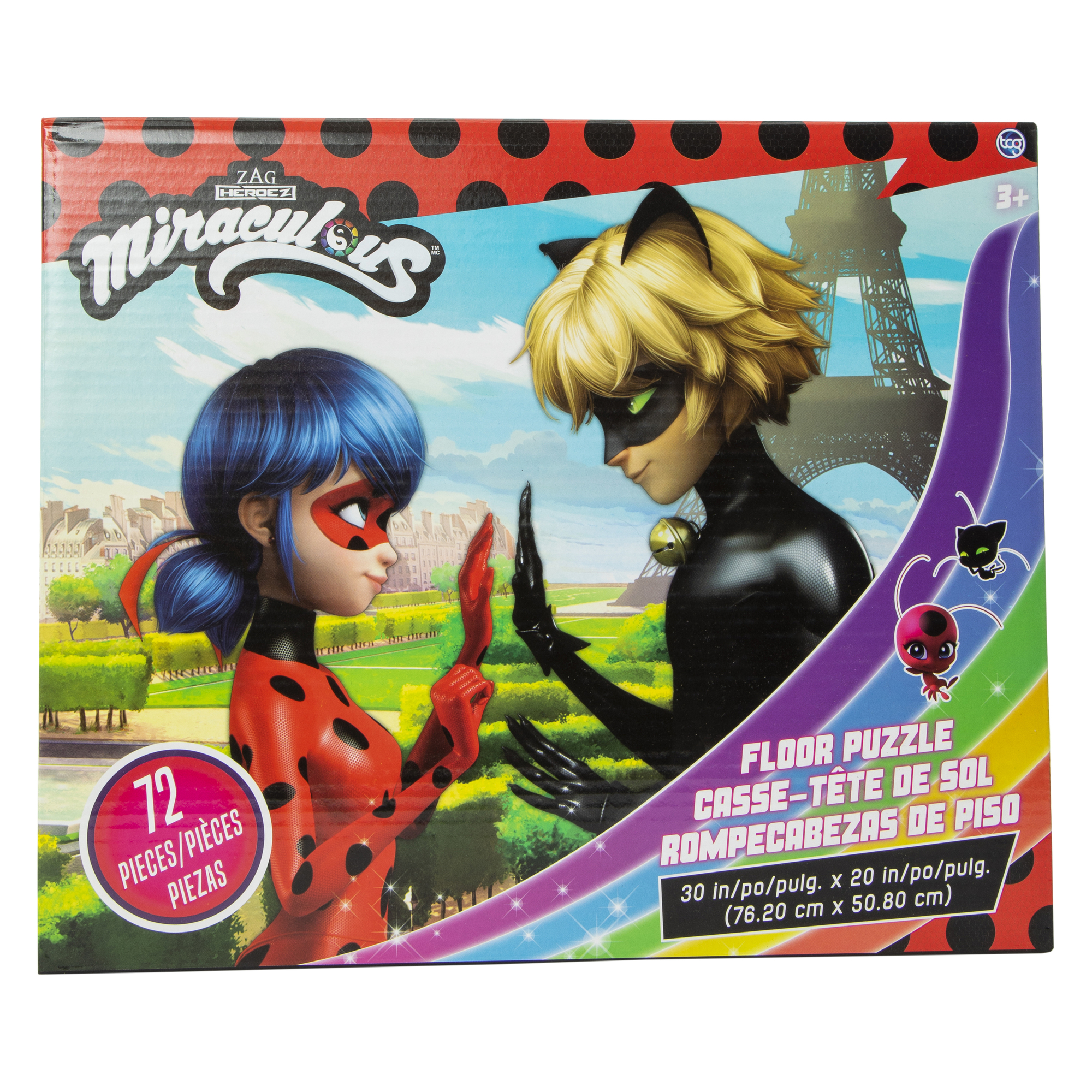 miraculous: tales of ladybug & cat noir™ floor jigsaw puzzle 72-piece