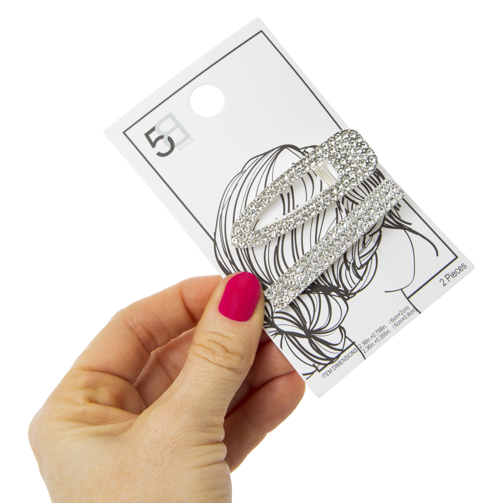 rhinestone snap clip 2-pack