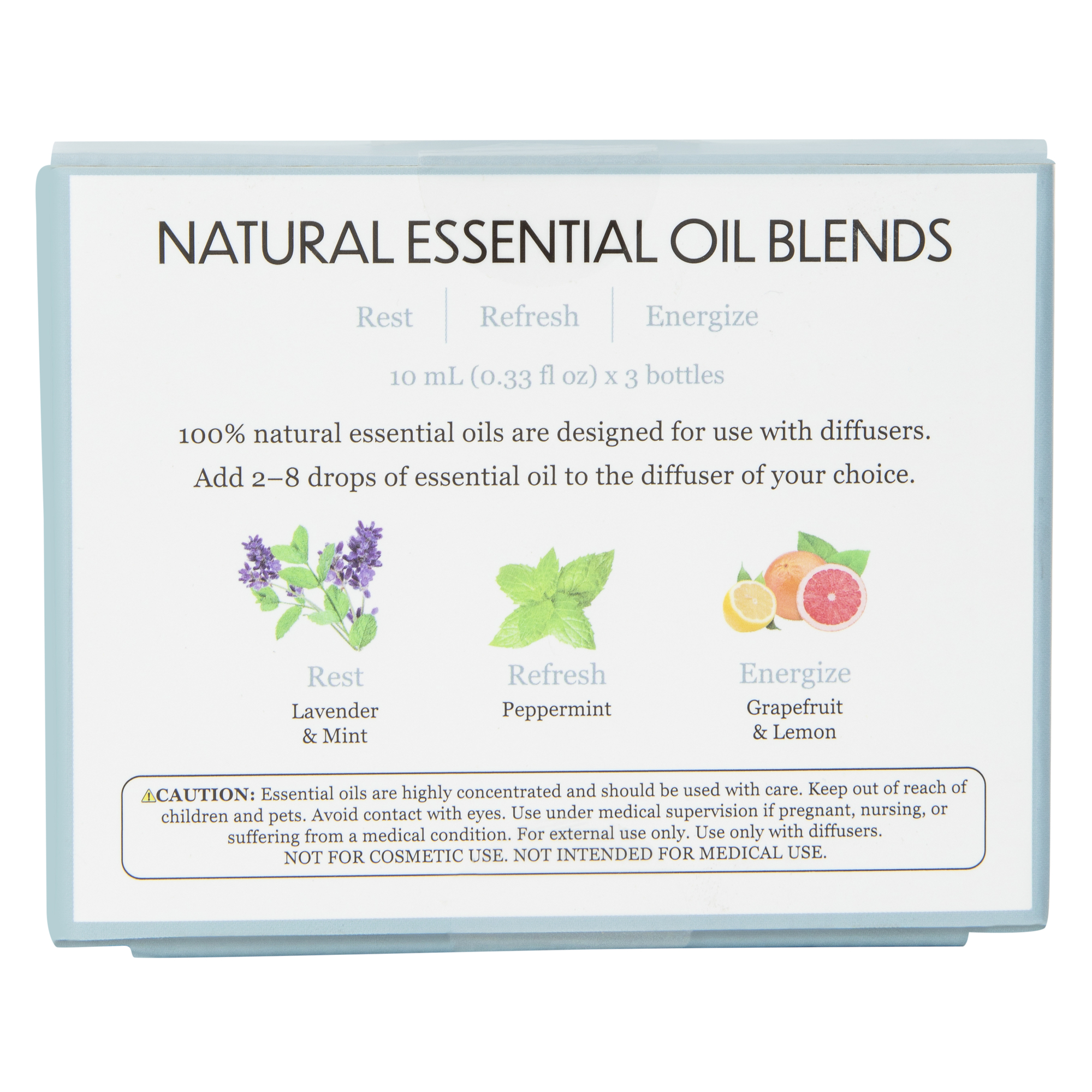 natural essential oil blends for rest & energy 3-pack
