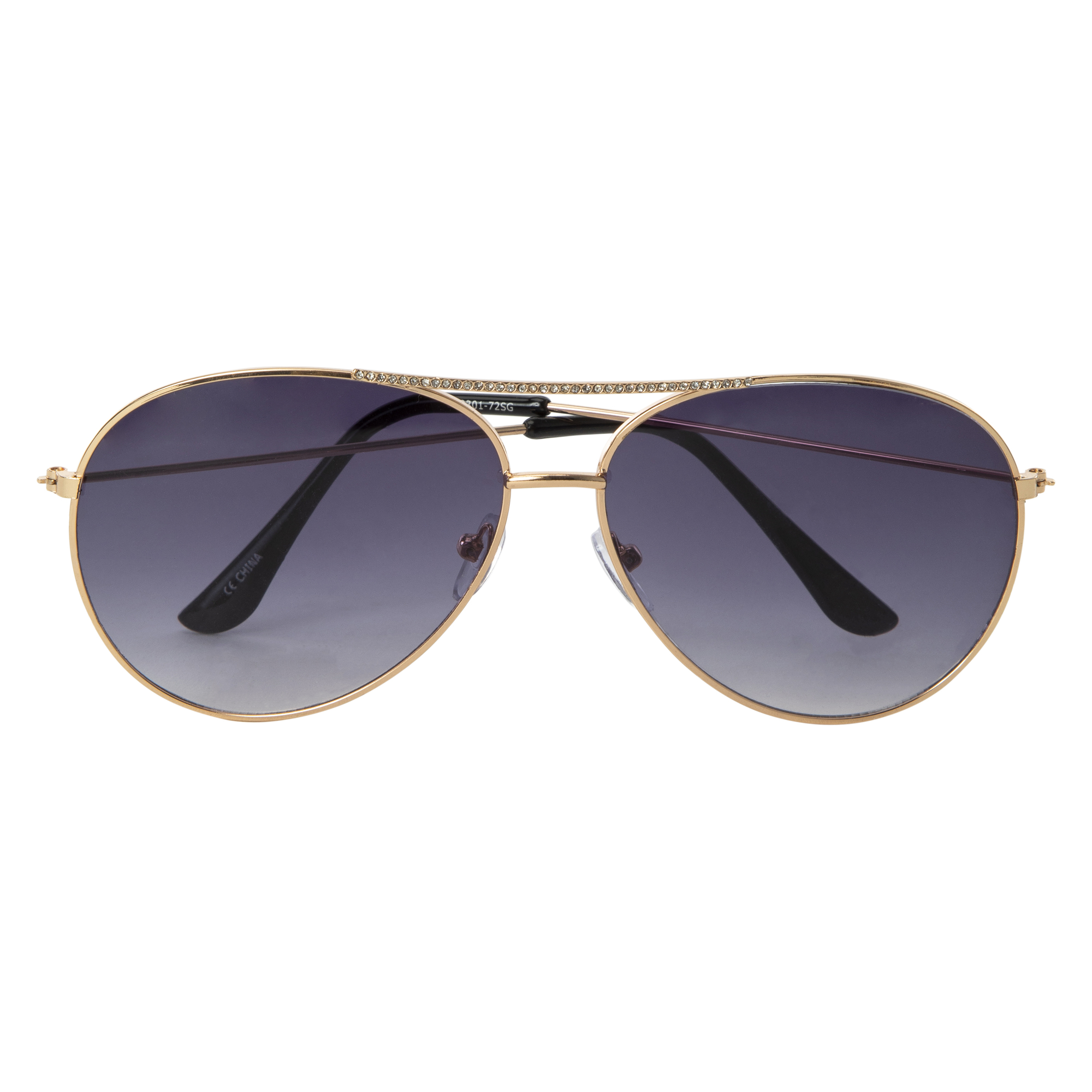 ladies aviator sunglasses with rhinestone brow bar