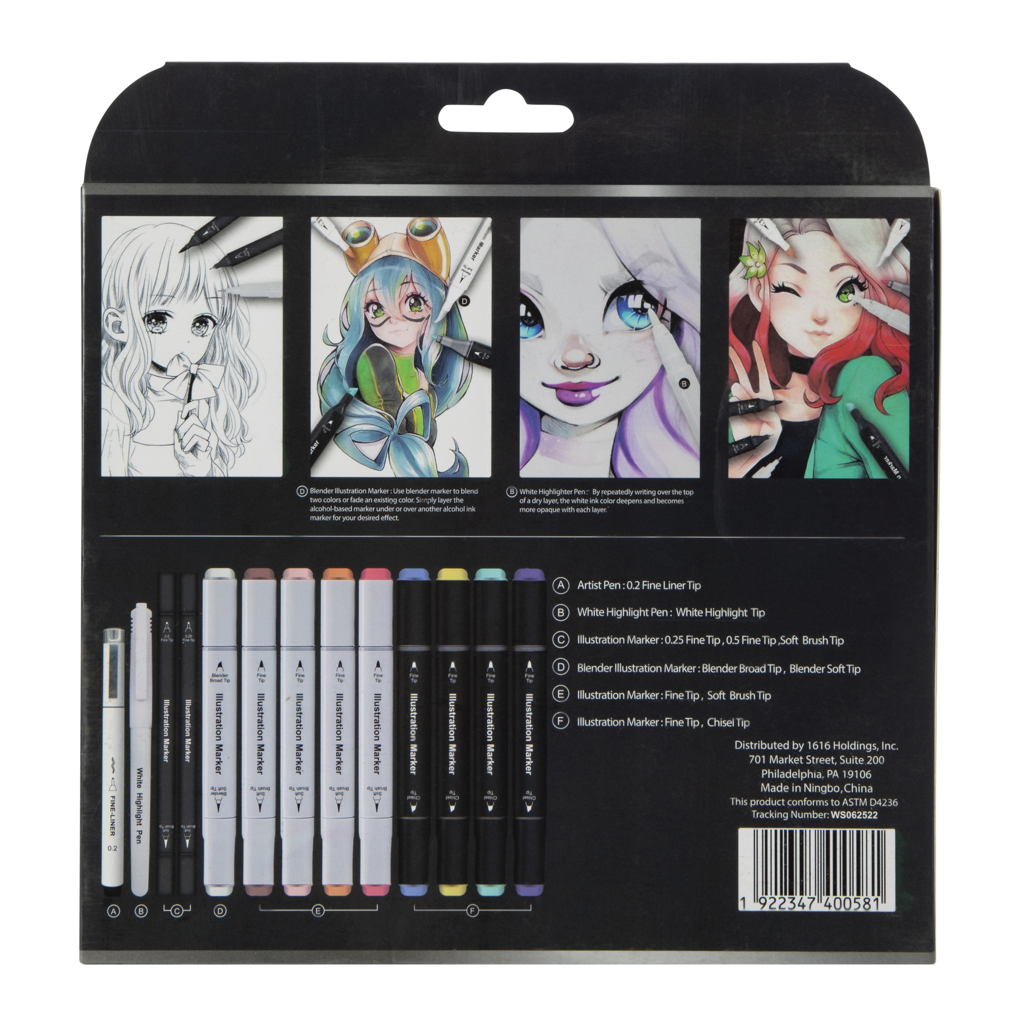 Stic 12 Brush Dual Tip Mandala Book Porous Pen Fineliner Art Markers Doodle  Acrylic Alcohol Soft professional Set Assorted Sketch Colours calligraphy  lettering adult journal outline highlighting anime : Amazon.in: Home &