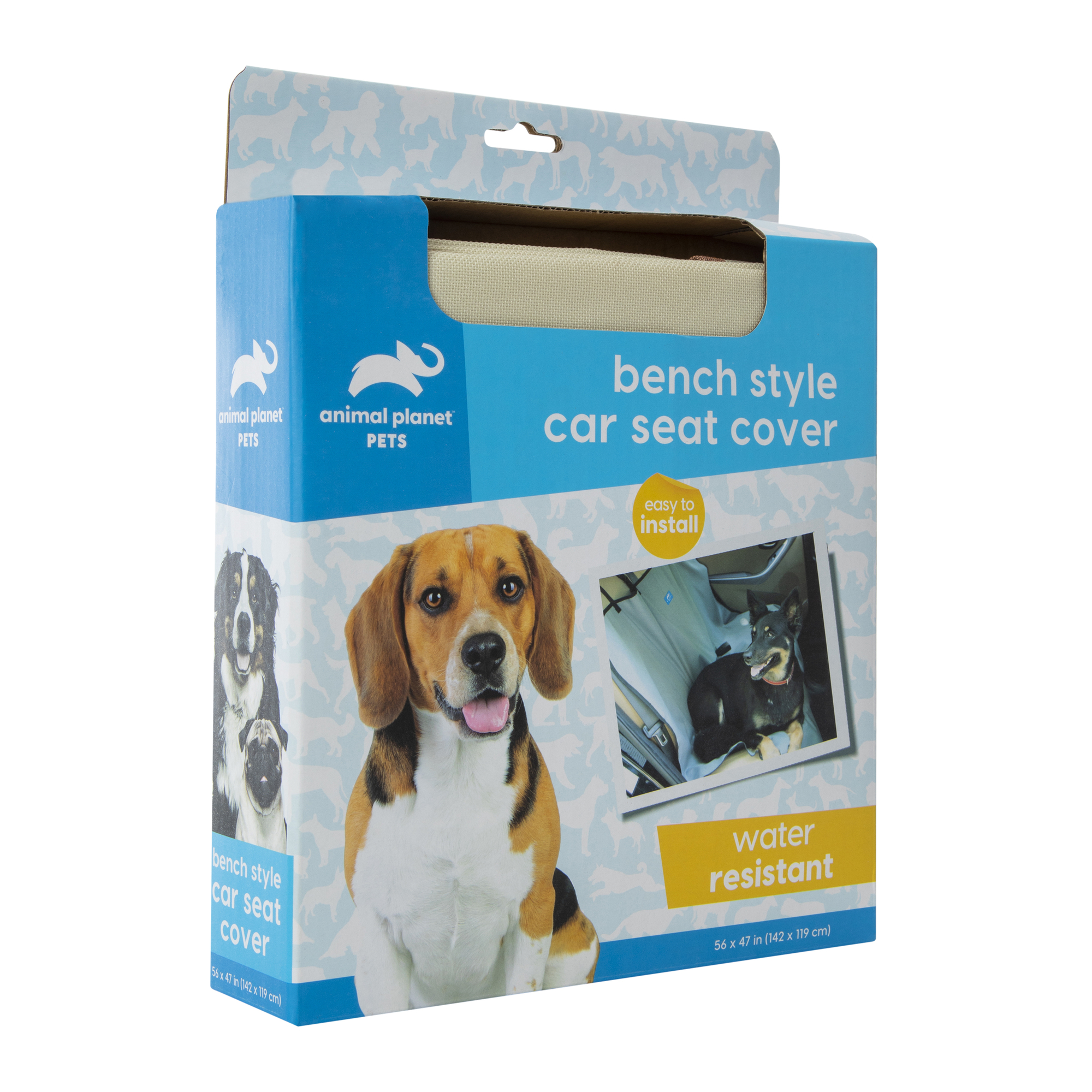 animal planet pets bench style car seat cover 56in x 47in
