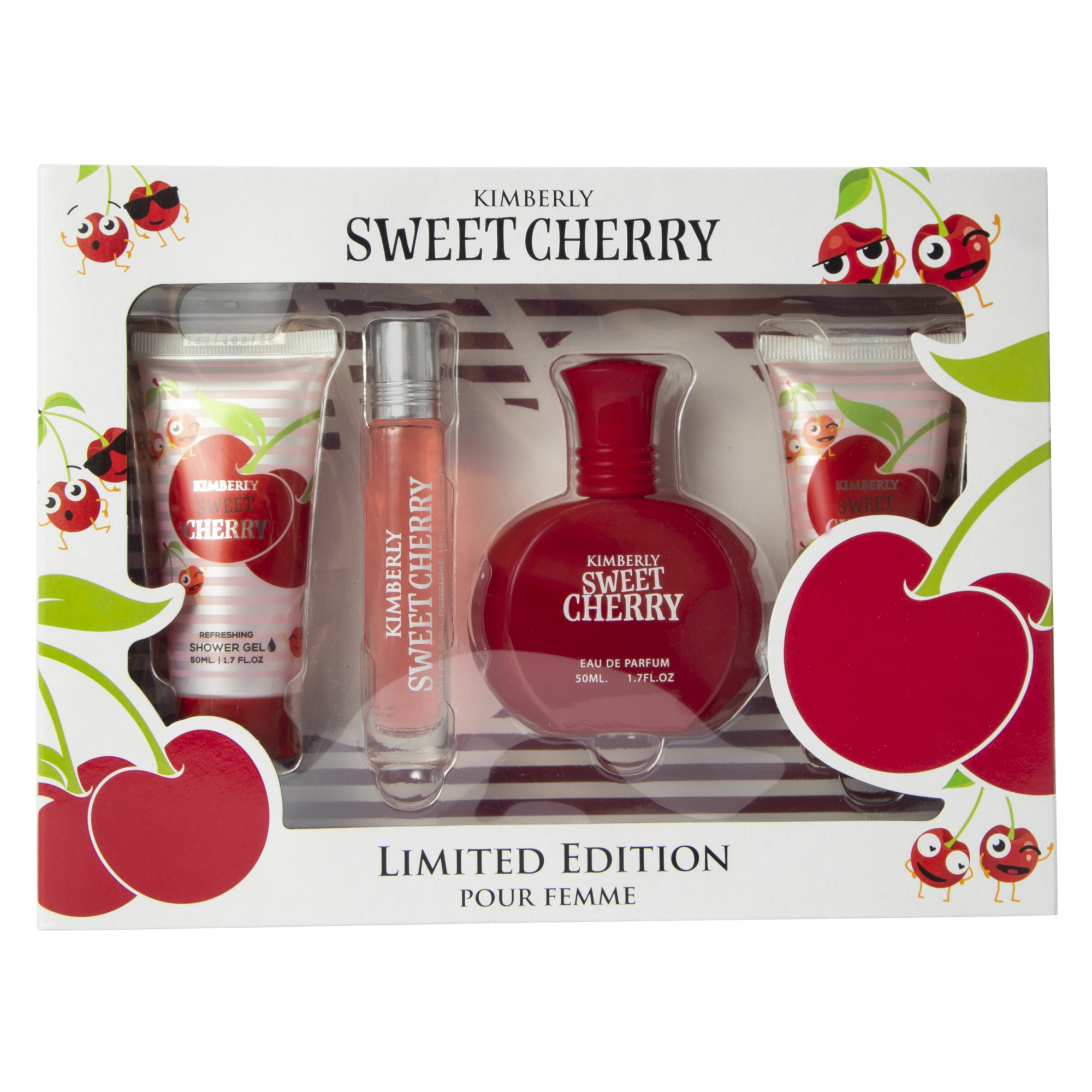 kimberly sweet cherry limited edition bath & body set 4-piece