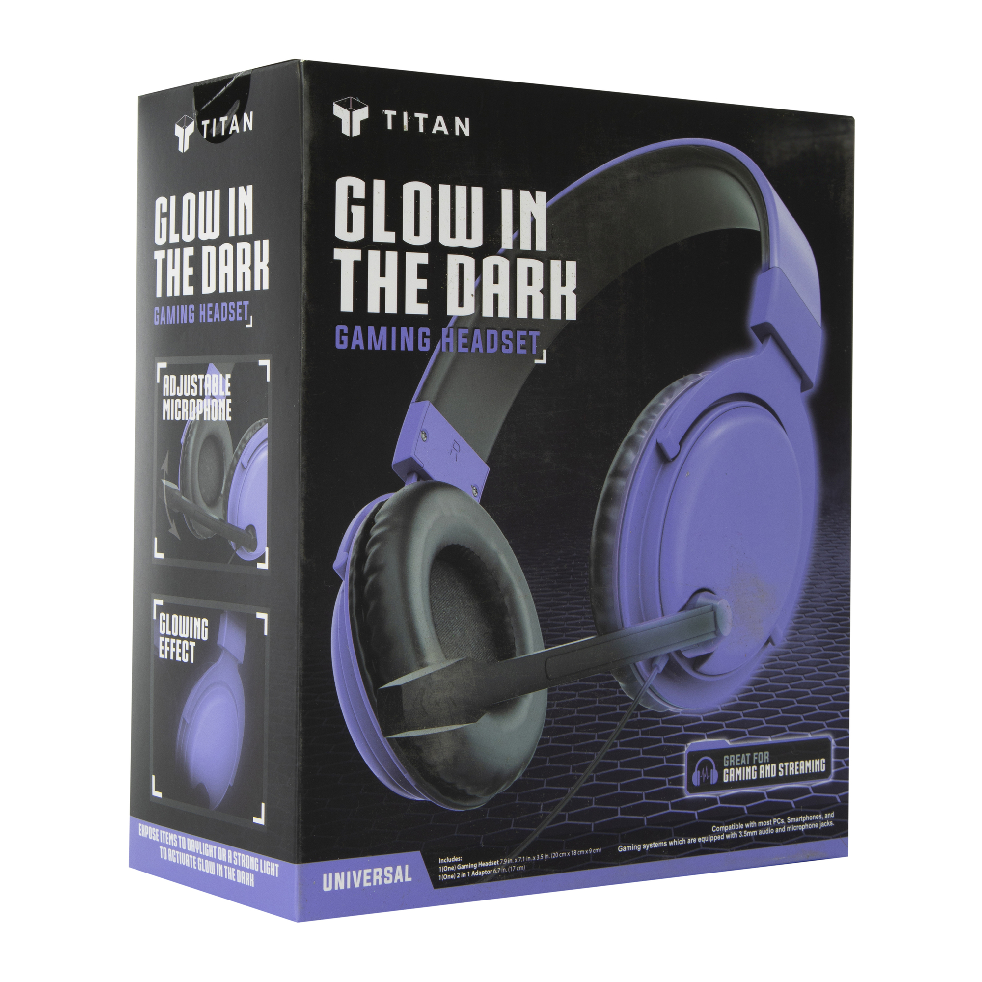 glow in the dark gaming wired headset