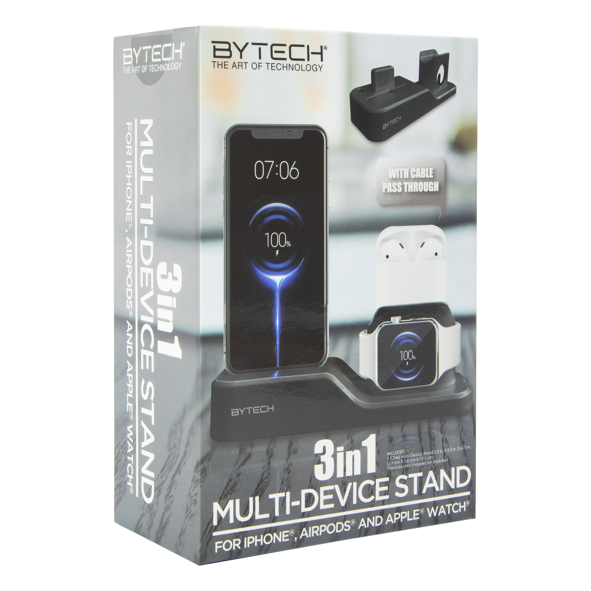 3-in-1 multi device stand 6.8in x 2.3in