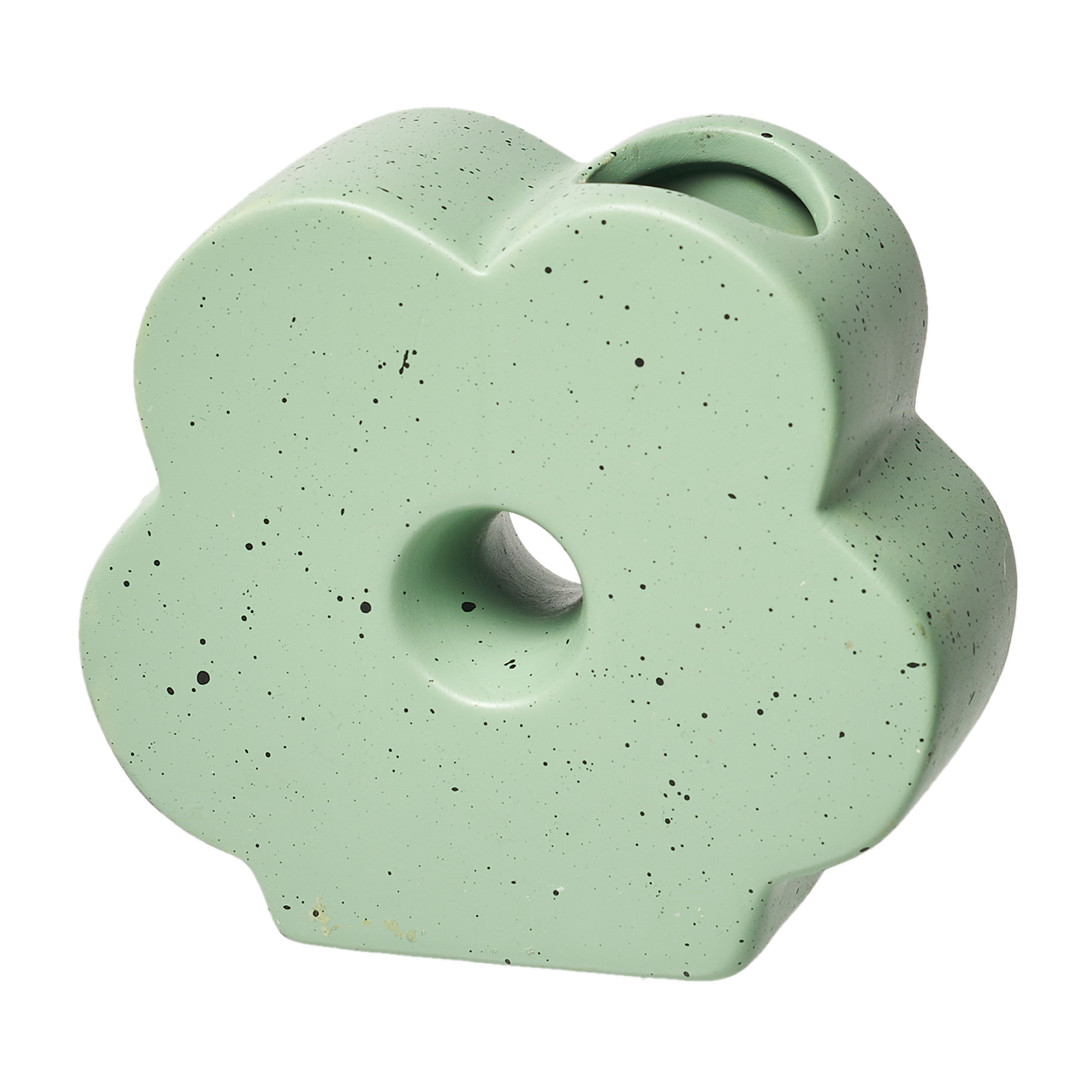 shaped ceramic bud vase 5.3in