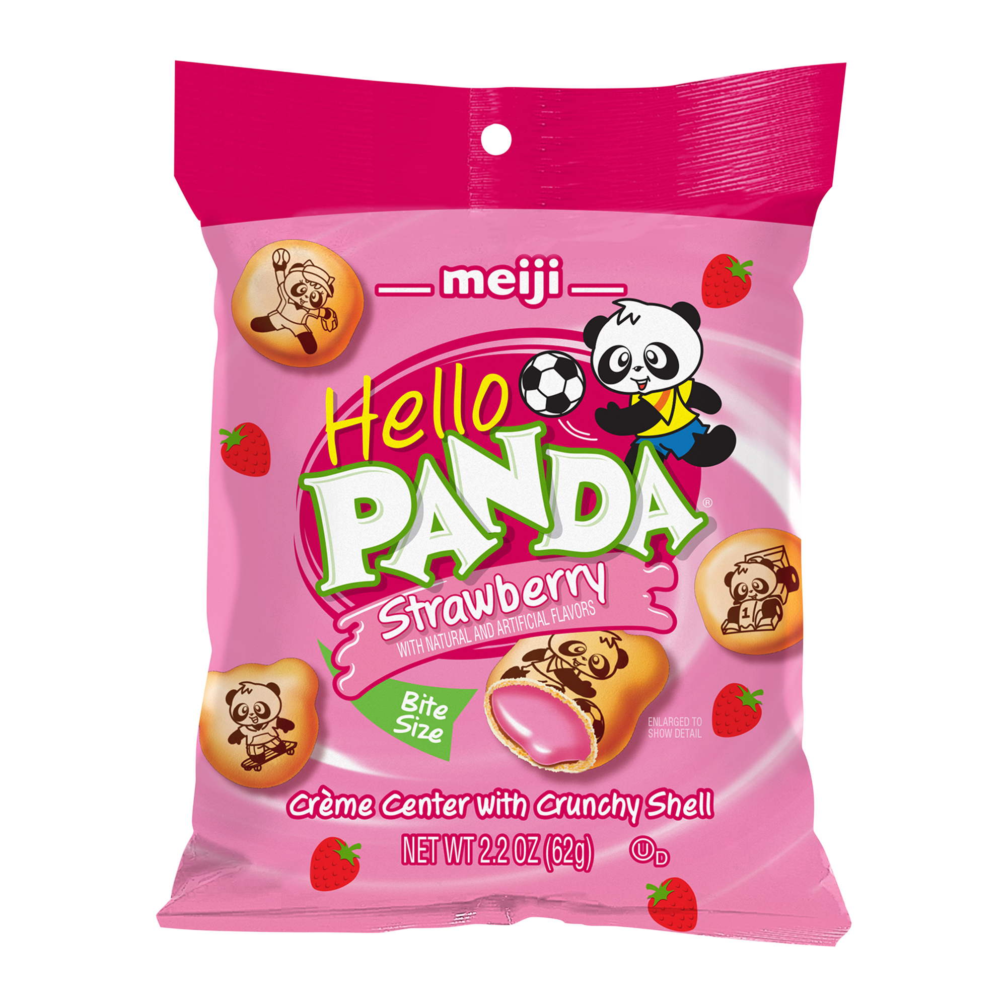 meiji® hello panda® chocolate creme filled cookies strawberry bag 2.2oz
