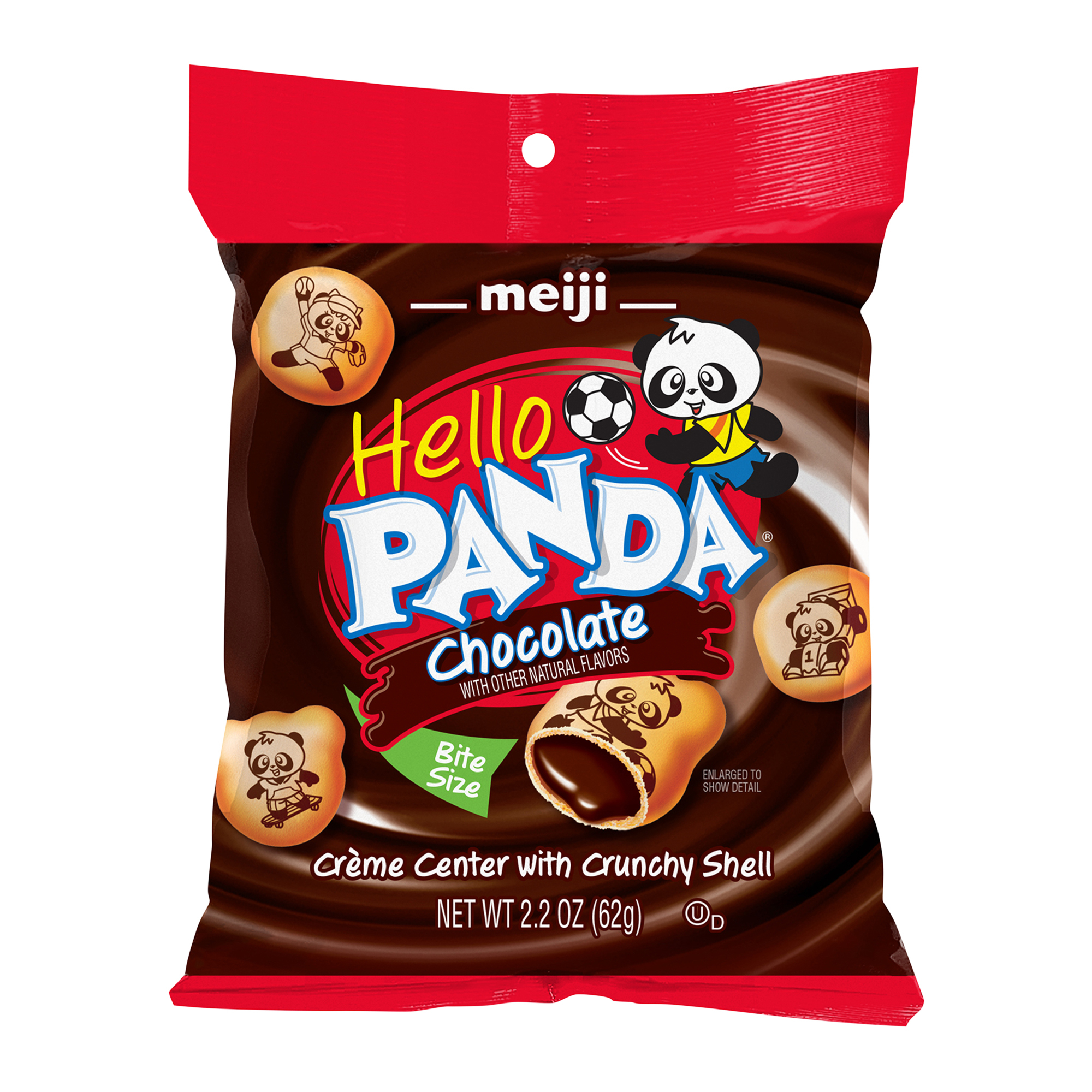 meiji® hello panda® chocolate creme filled cookies chocolate bag 2.2oz