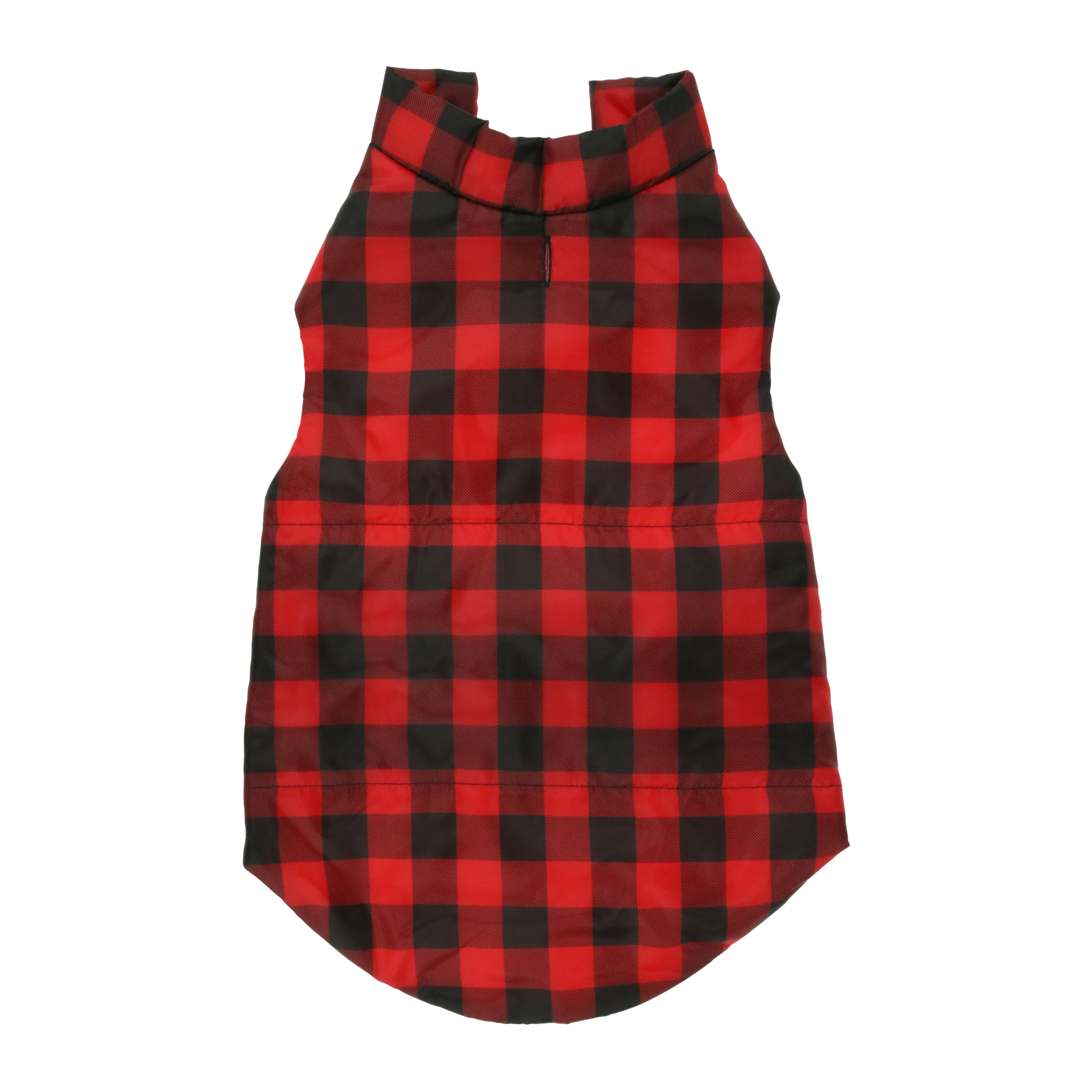 red plaid dog jacket