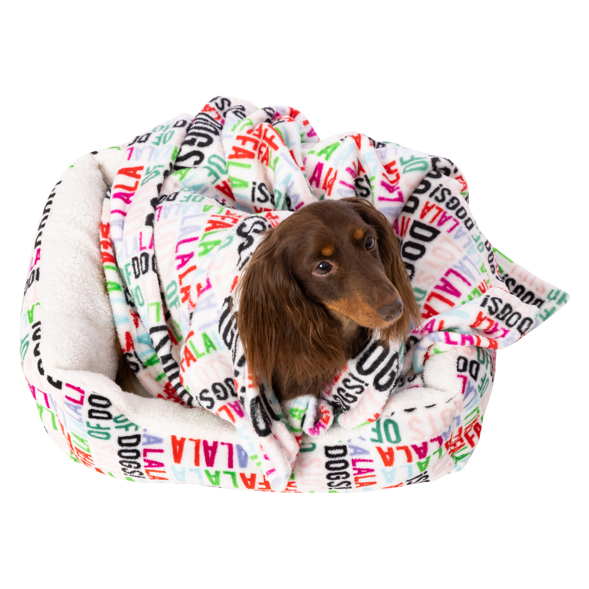 holiday cuddler pet bed 21in x 16in