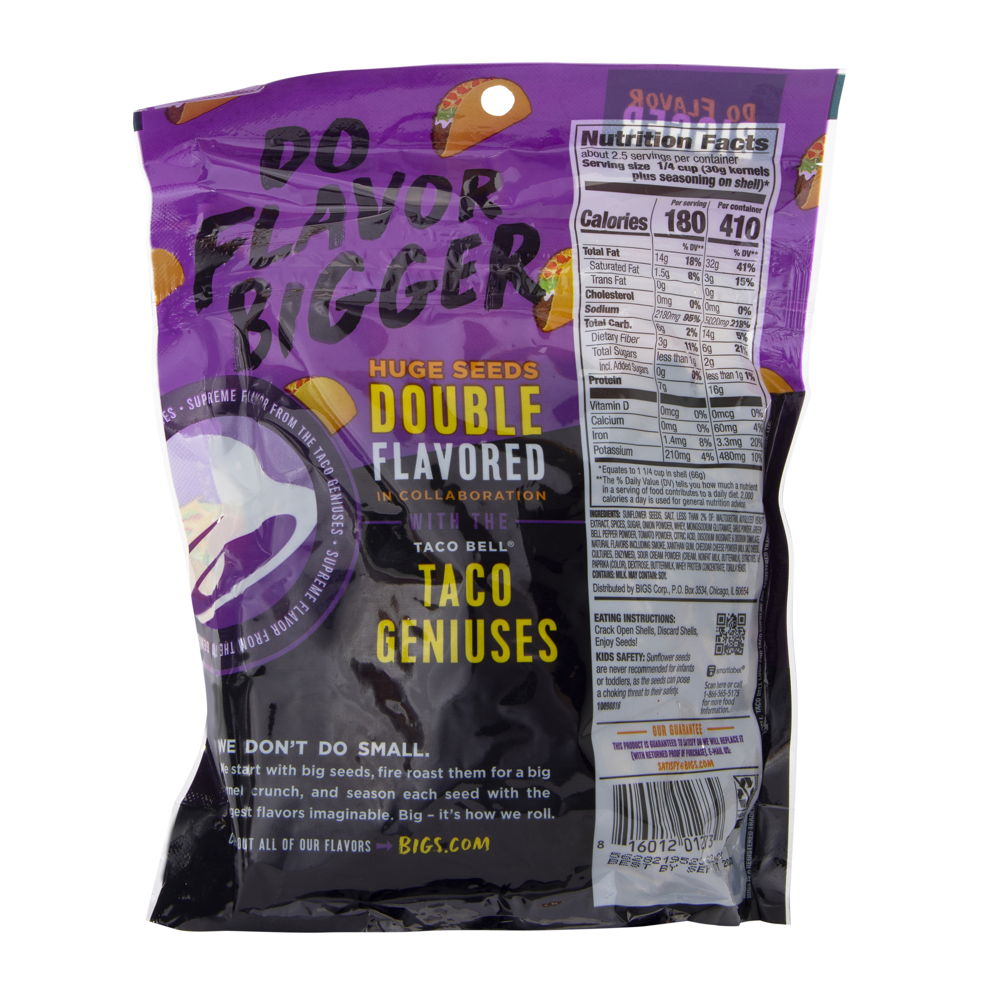 bigs® taco bell™ taco supreme sunflower seeds 5.35oz