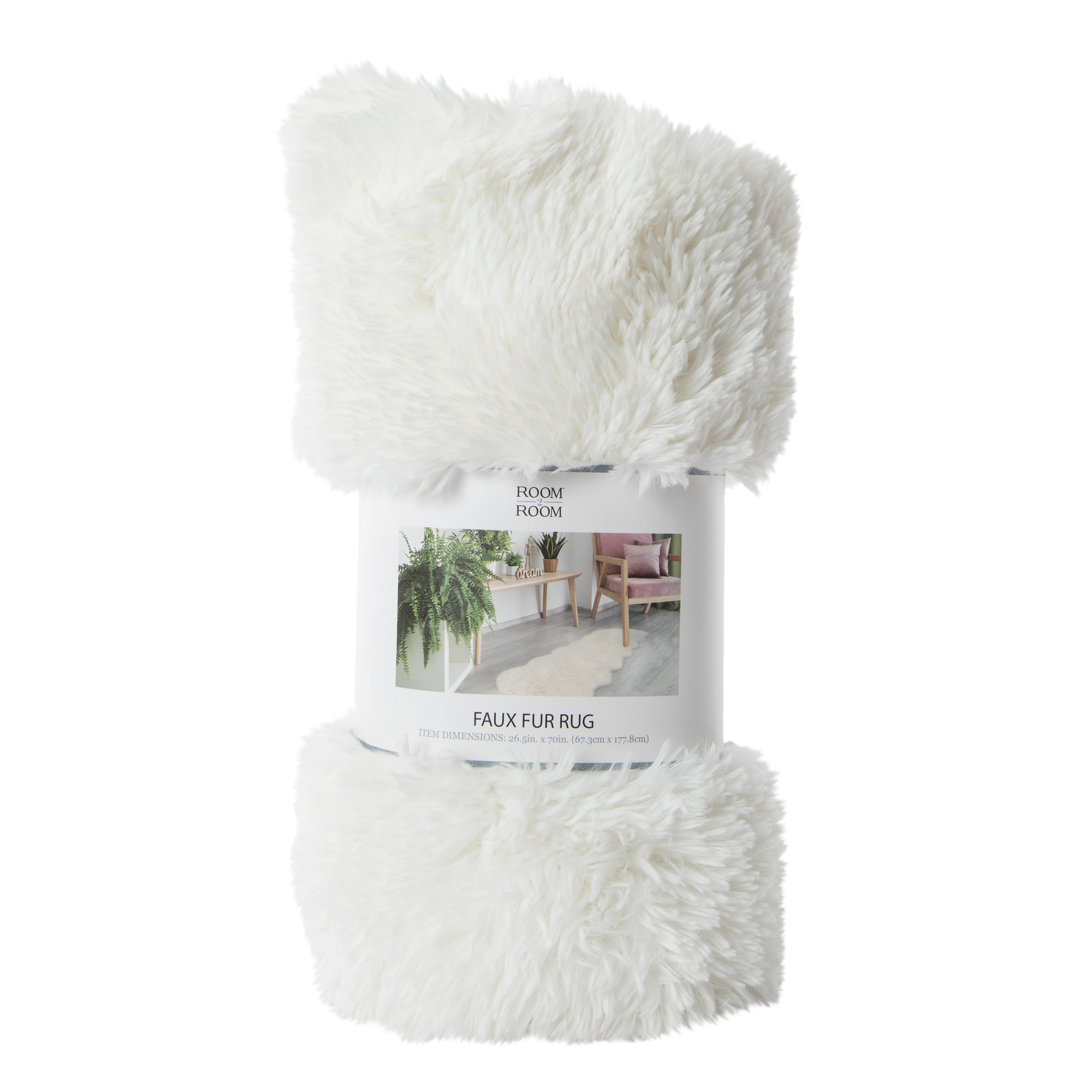 faux fur rug 70in x 27in