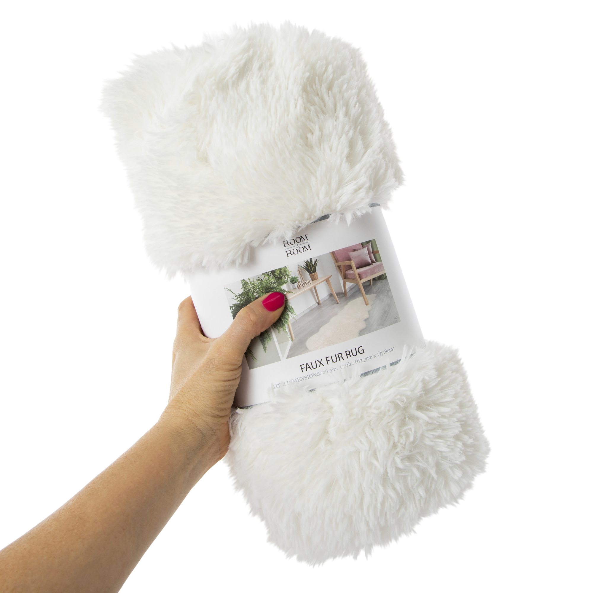 faux fur rug 70in x 27in