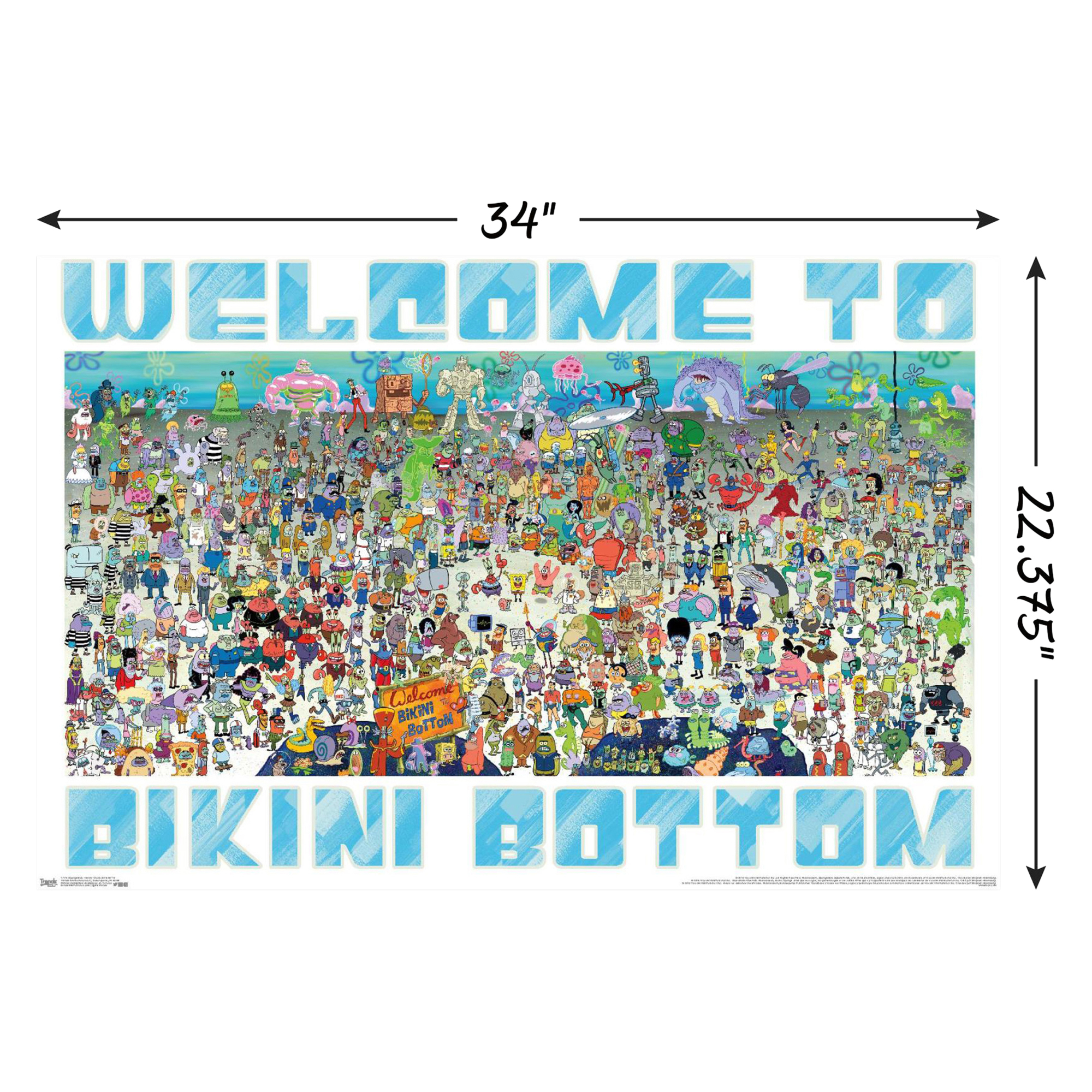 spongebob squarepants™ bikini bottom poster 34in x 22.375