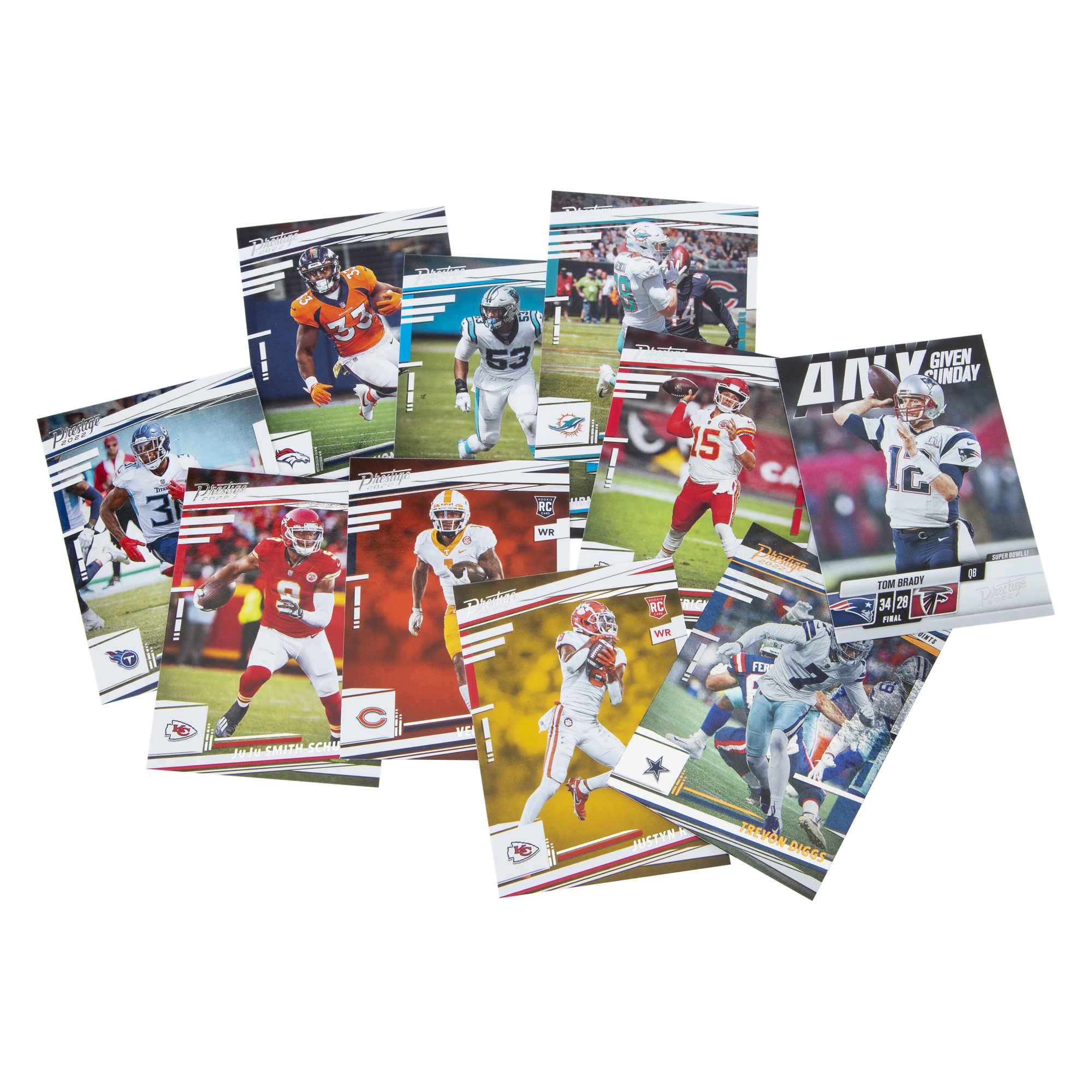 panini prestige 2022 nfl® trading cards 10-pack
