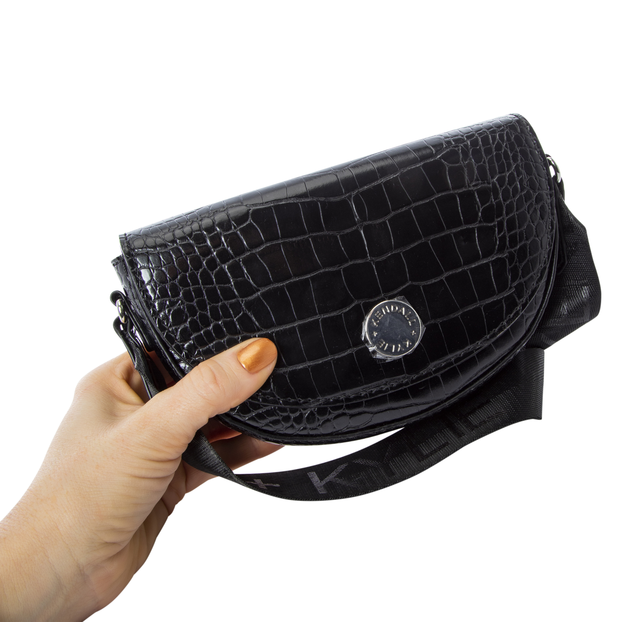 kendall + kylie half moon crossbody bag