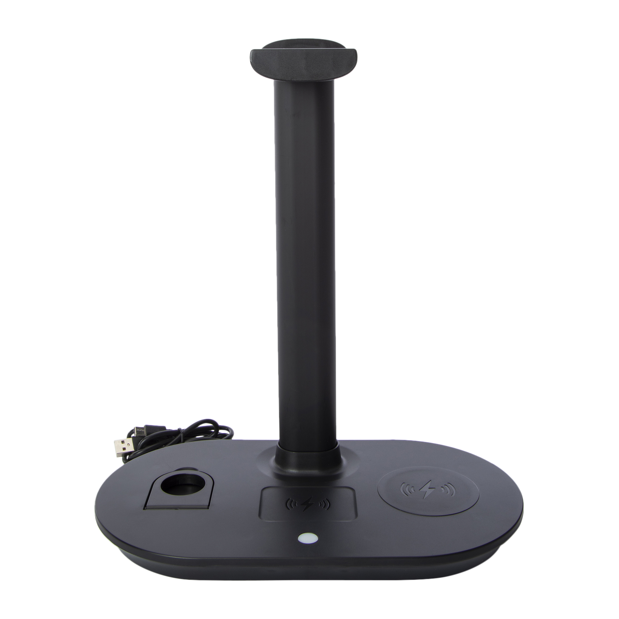 4-in-1 headphone stand with wireless charging station