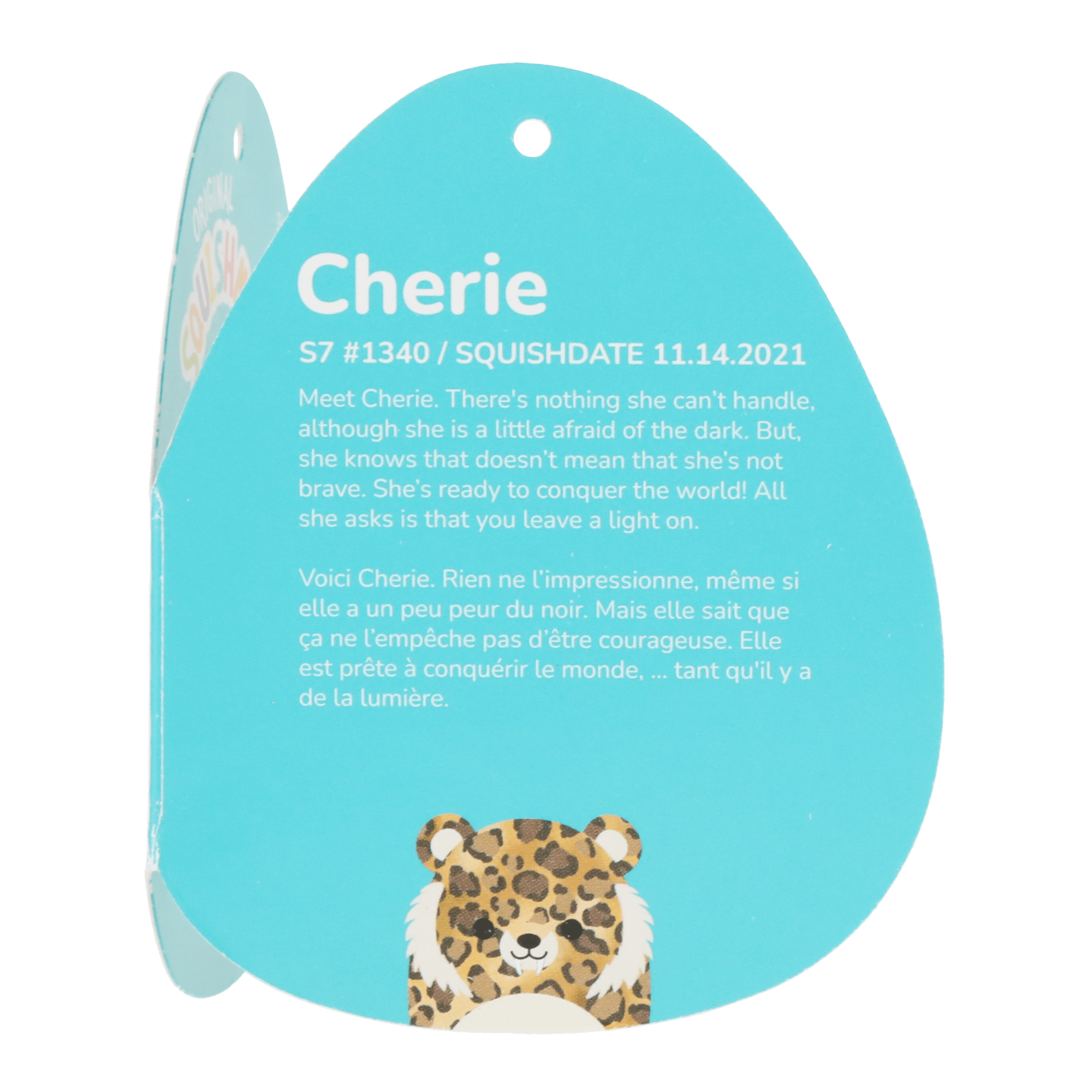 squishmallows™ cherie the saber-toothed tiger 7.5in