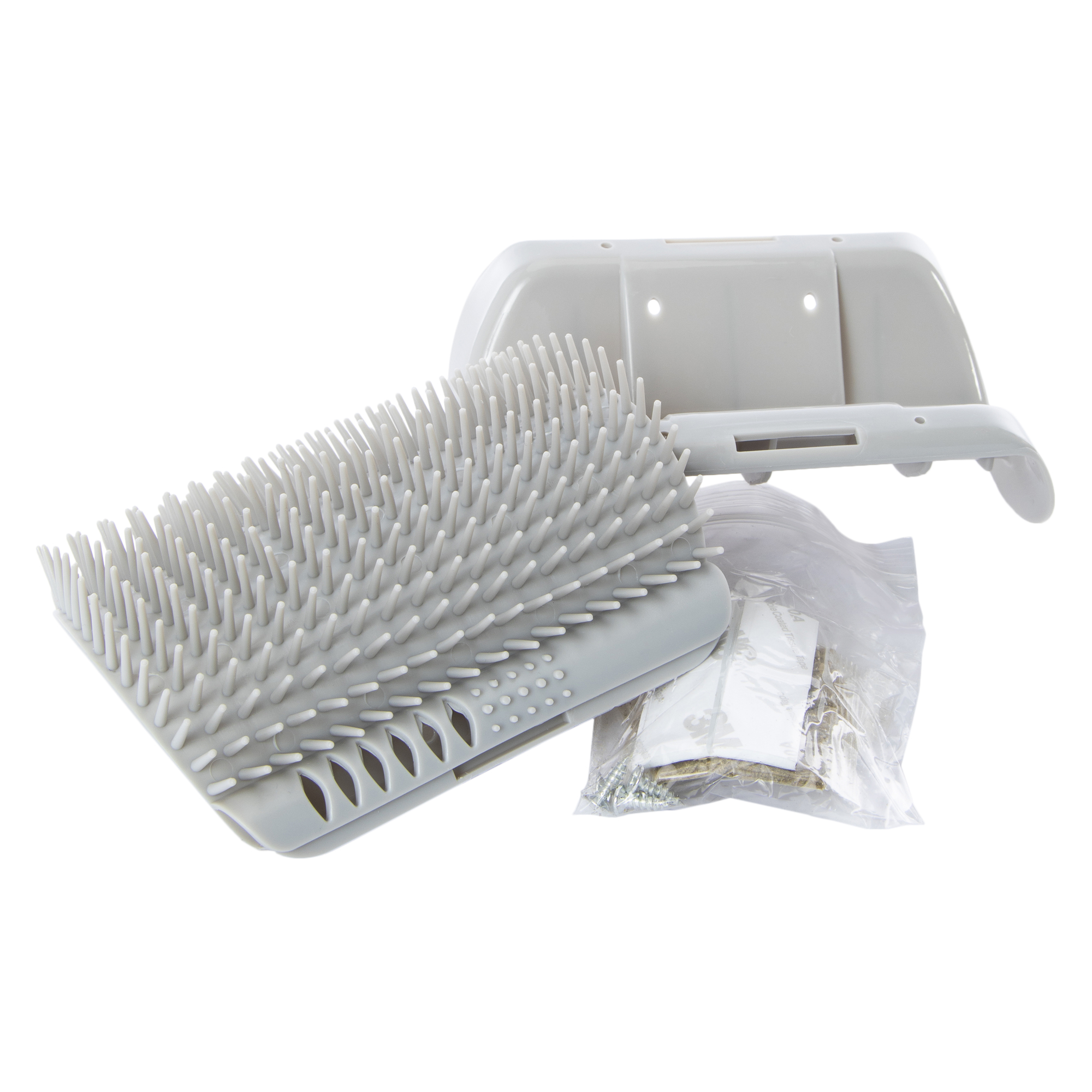 self-grooming cat scratcher mount