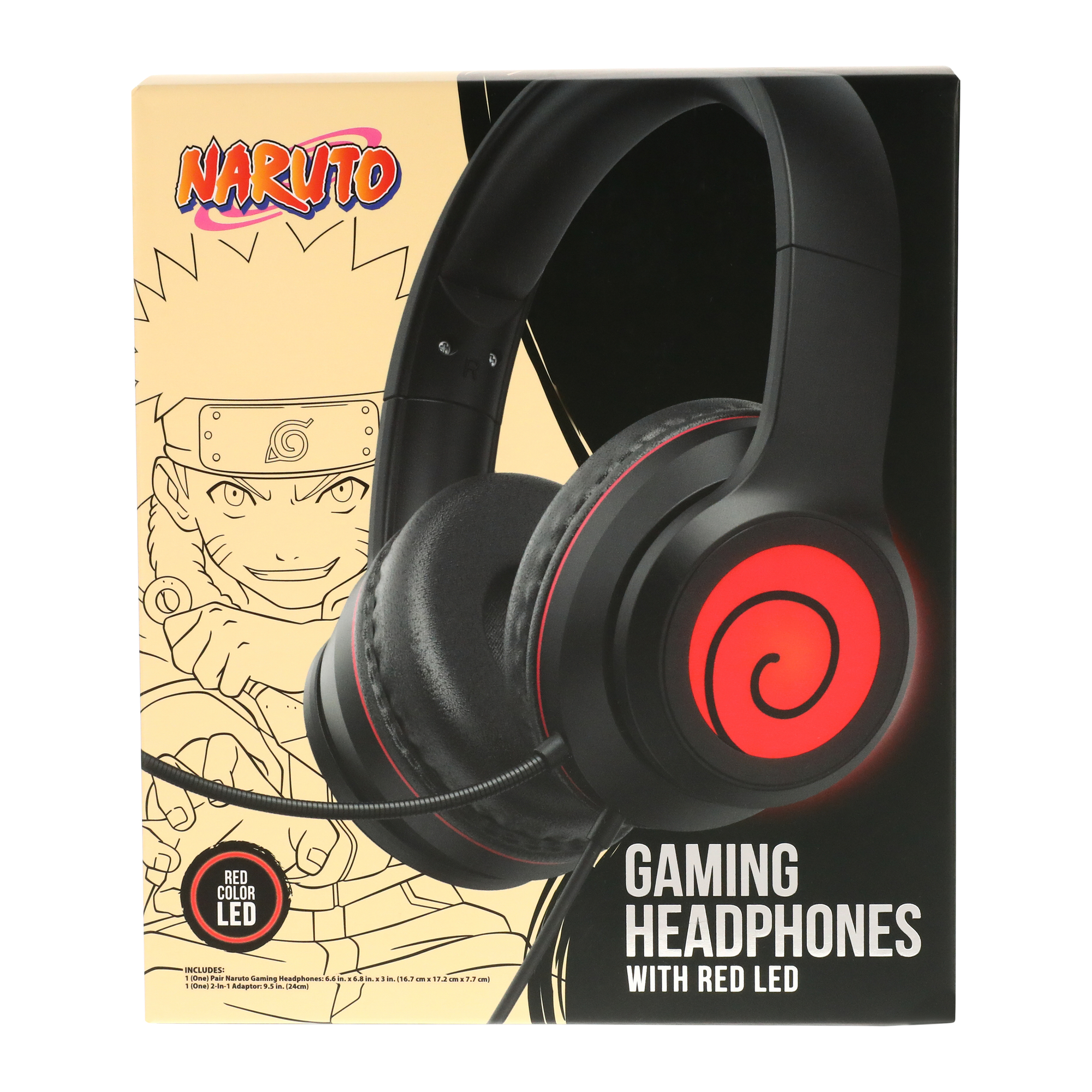 naruto LED gaming headphones with mic