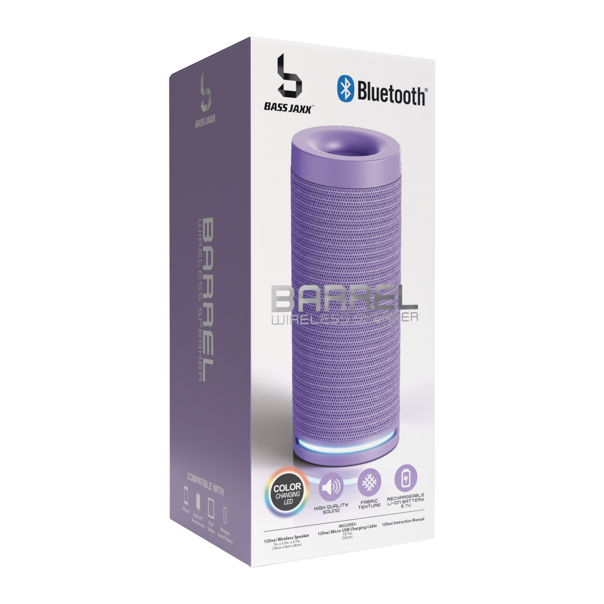 barrel color changing LED bluetooth® cylinder speaker | Five Below