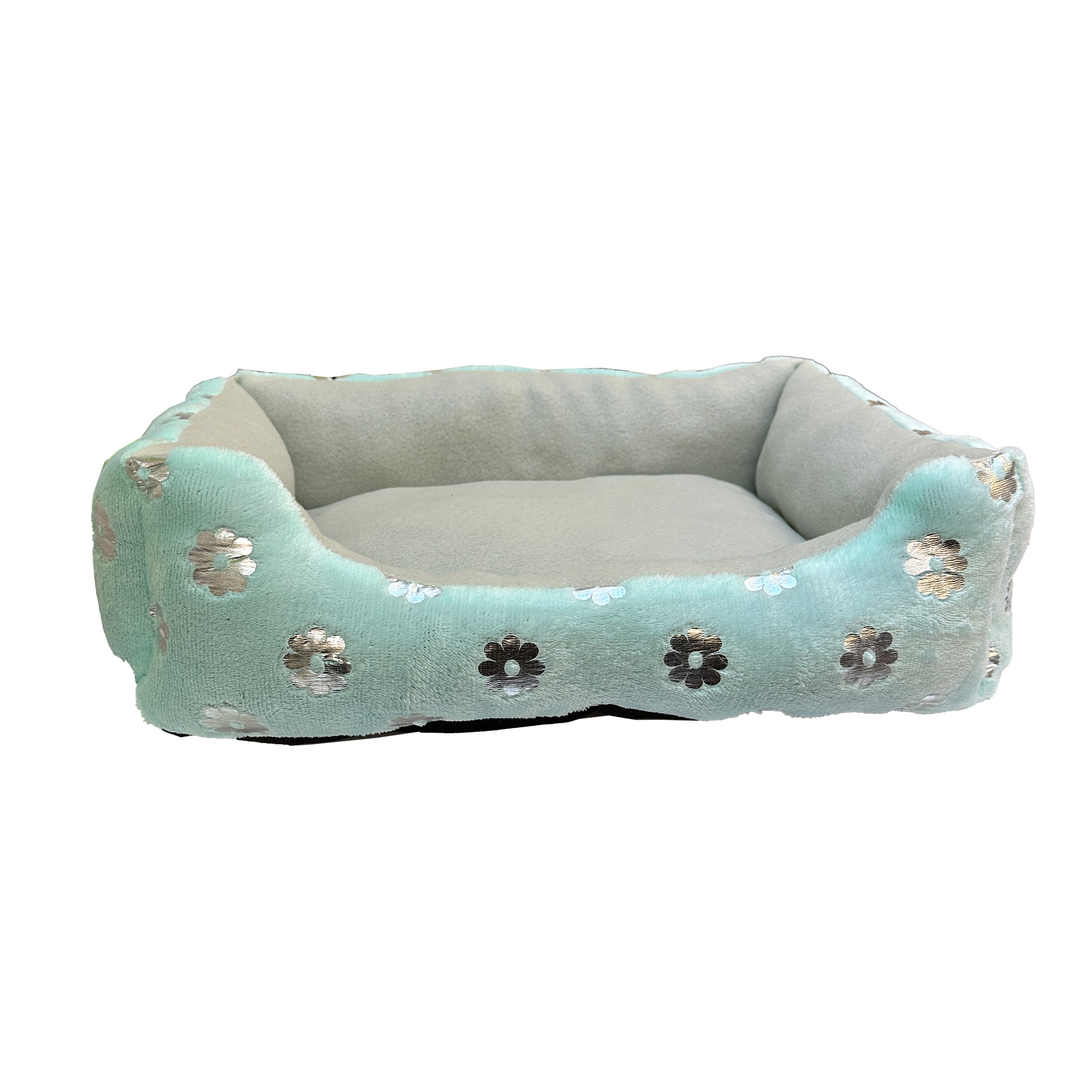 Five Below Cuddler pet bed w metallic foil prints 21in x 16in