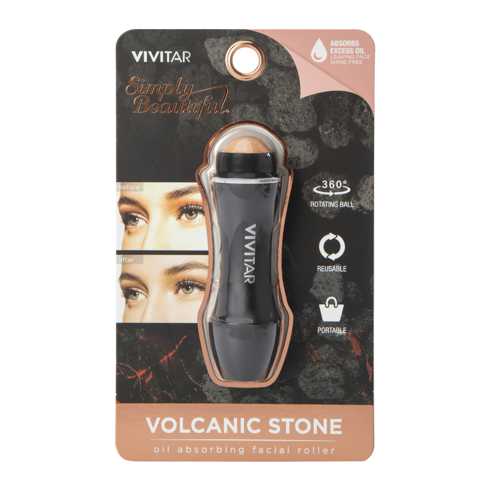 volcanic stone oil absorbing facial roller