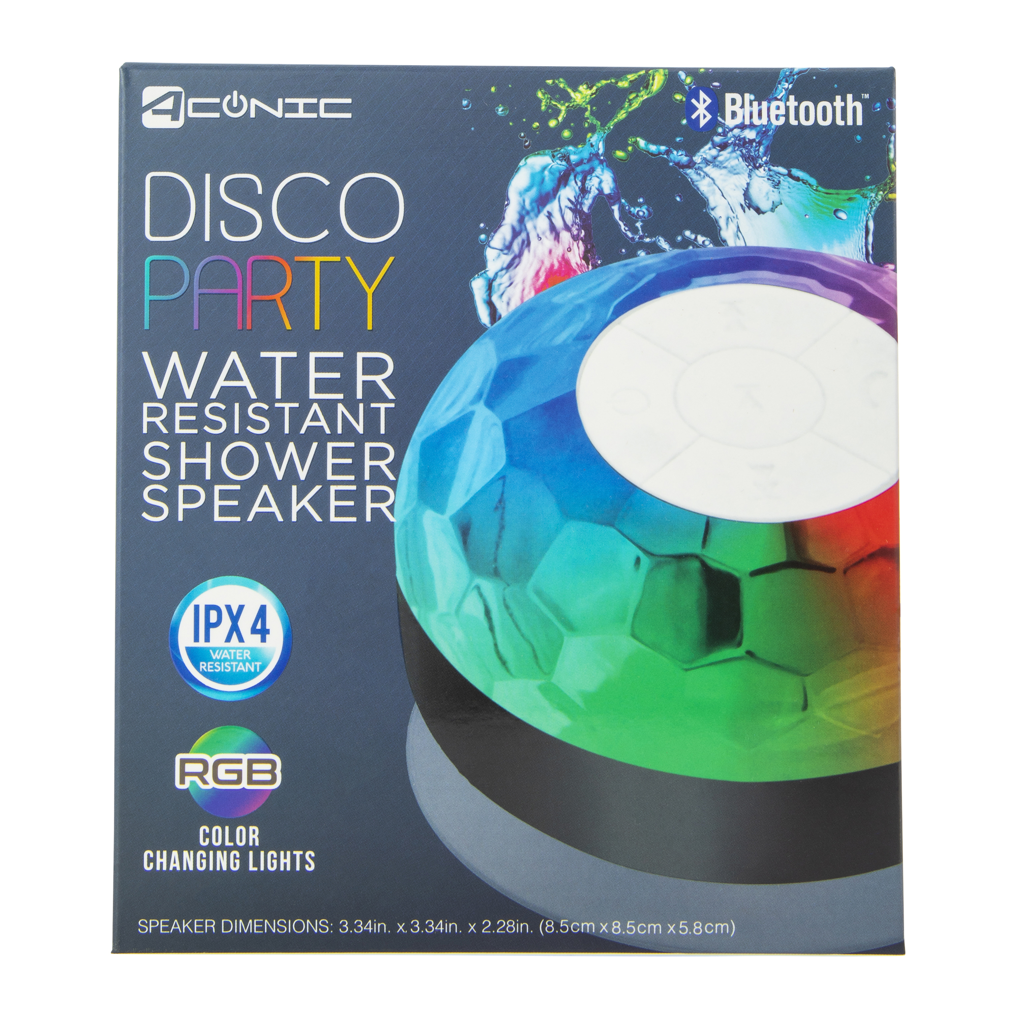 LED light up bluetooth disco party shower speaker with mic Five