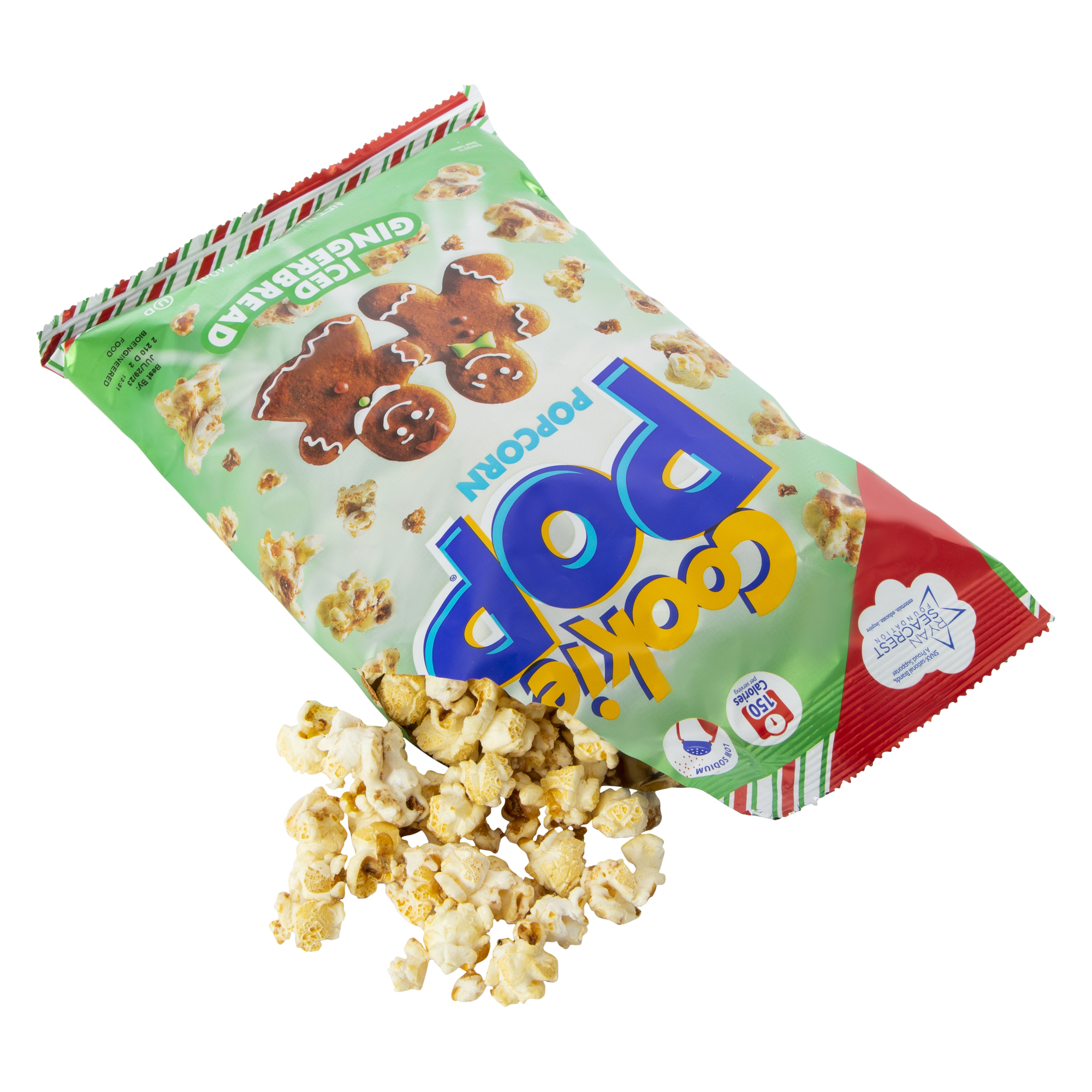 cookie pop® gingerbread & white icing popcorn 5.25oz