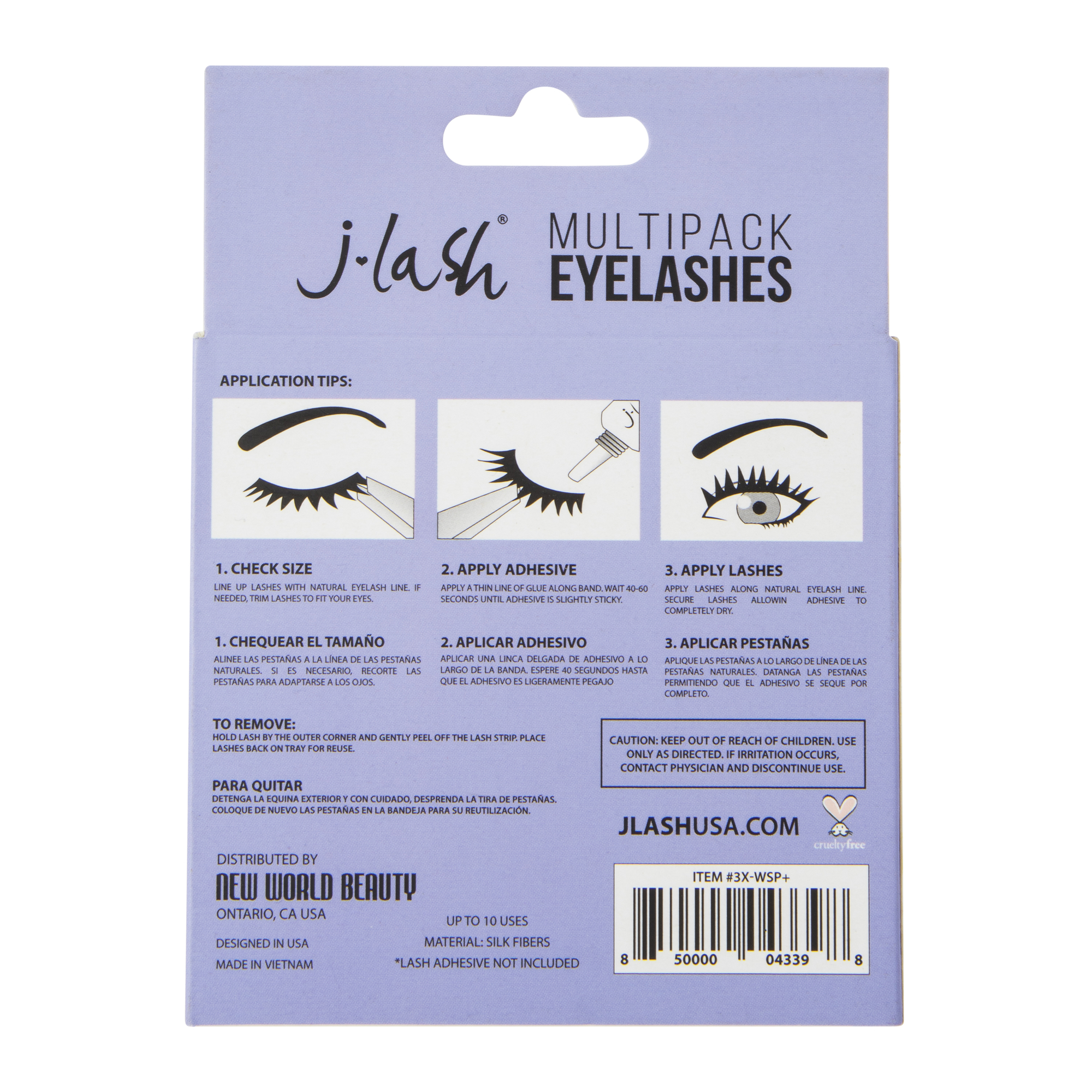 J-Lash® False Eyelashes 3-Pair Set