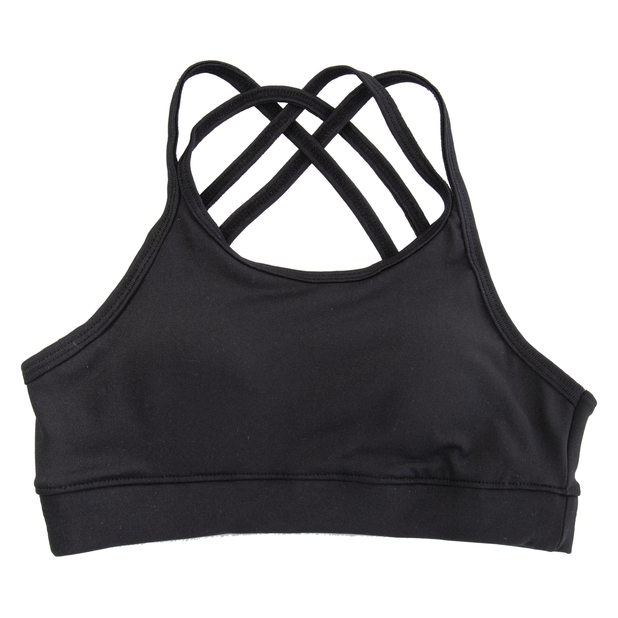 series-8 fitness™ orange crisscross double strap sports bra