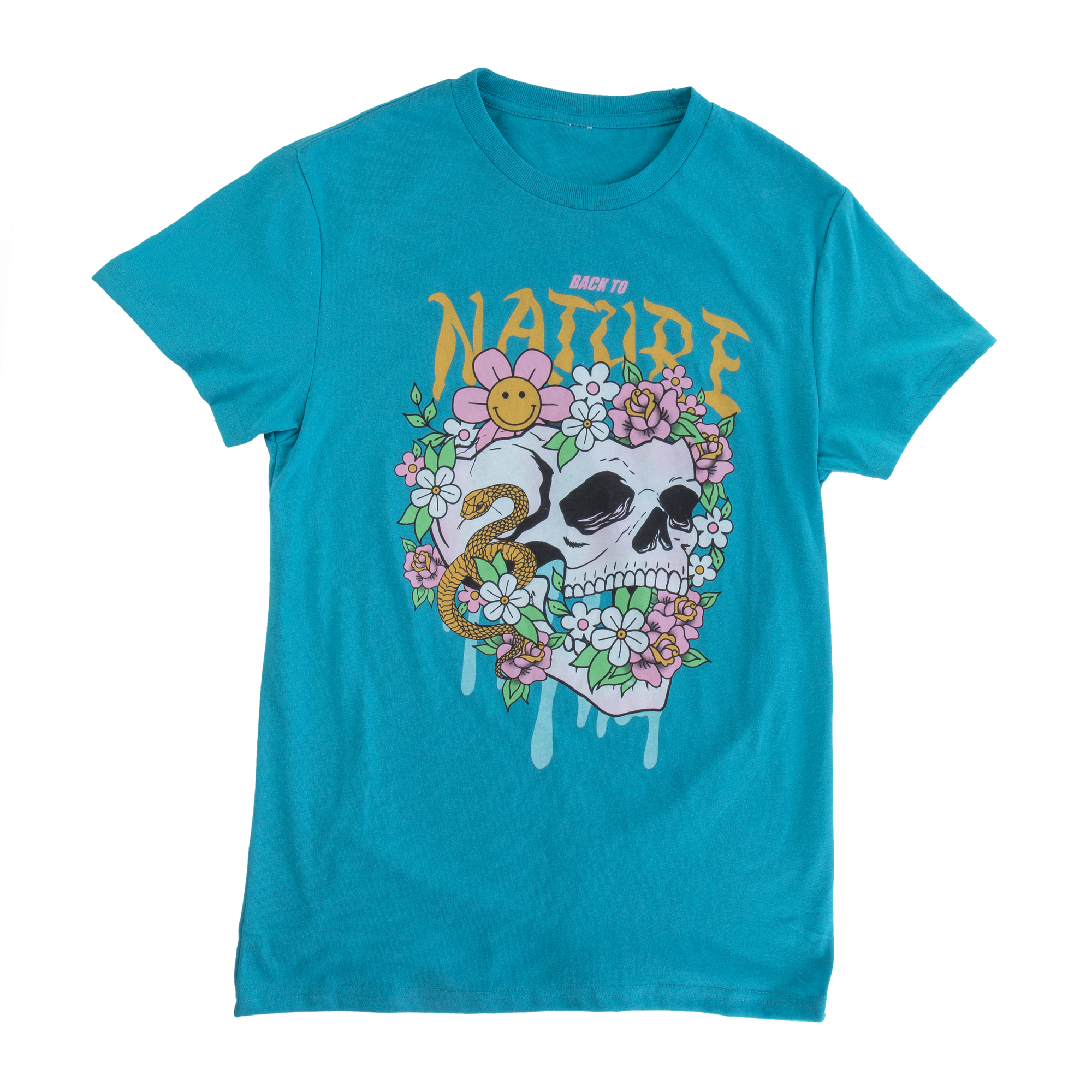 back to nature’ skull graphic tee