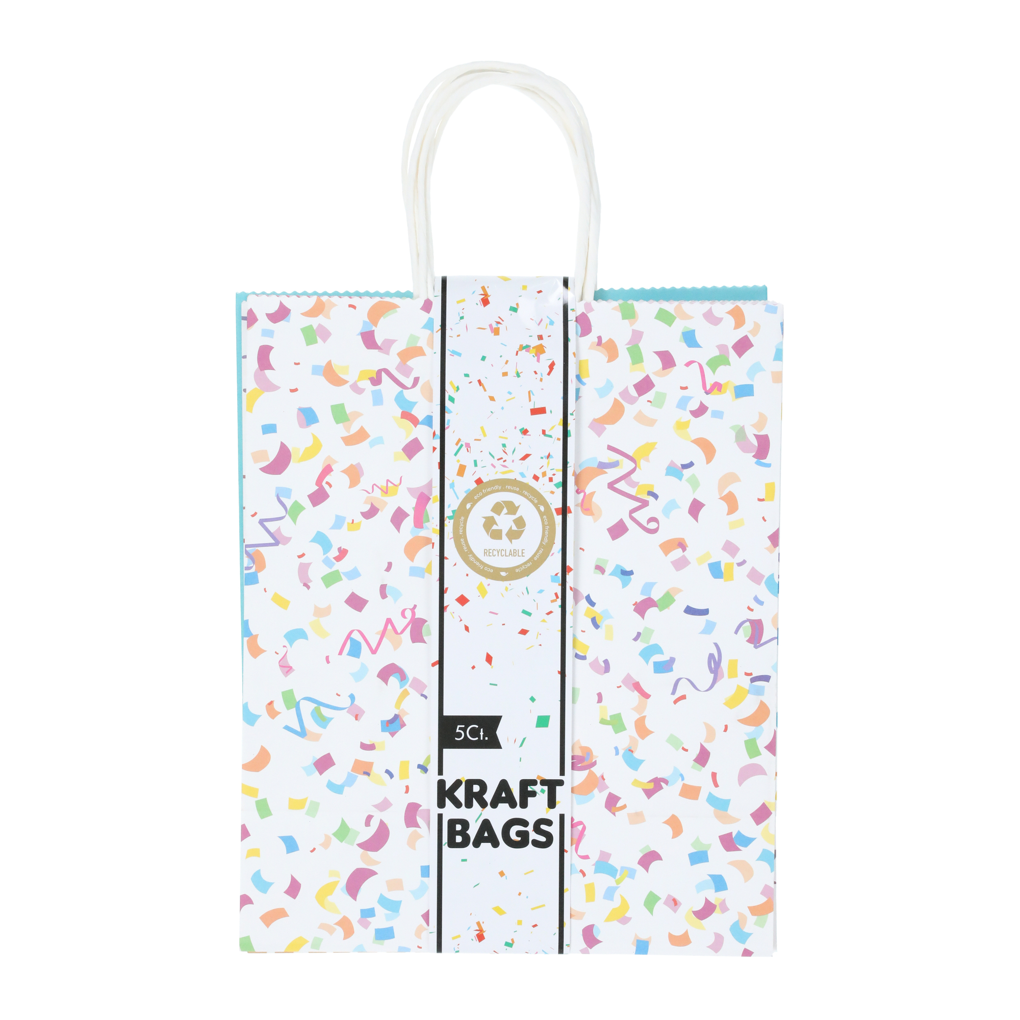 5-pack large kraft party gift bags