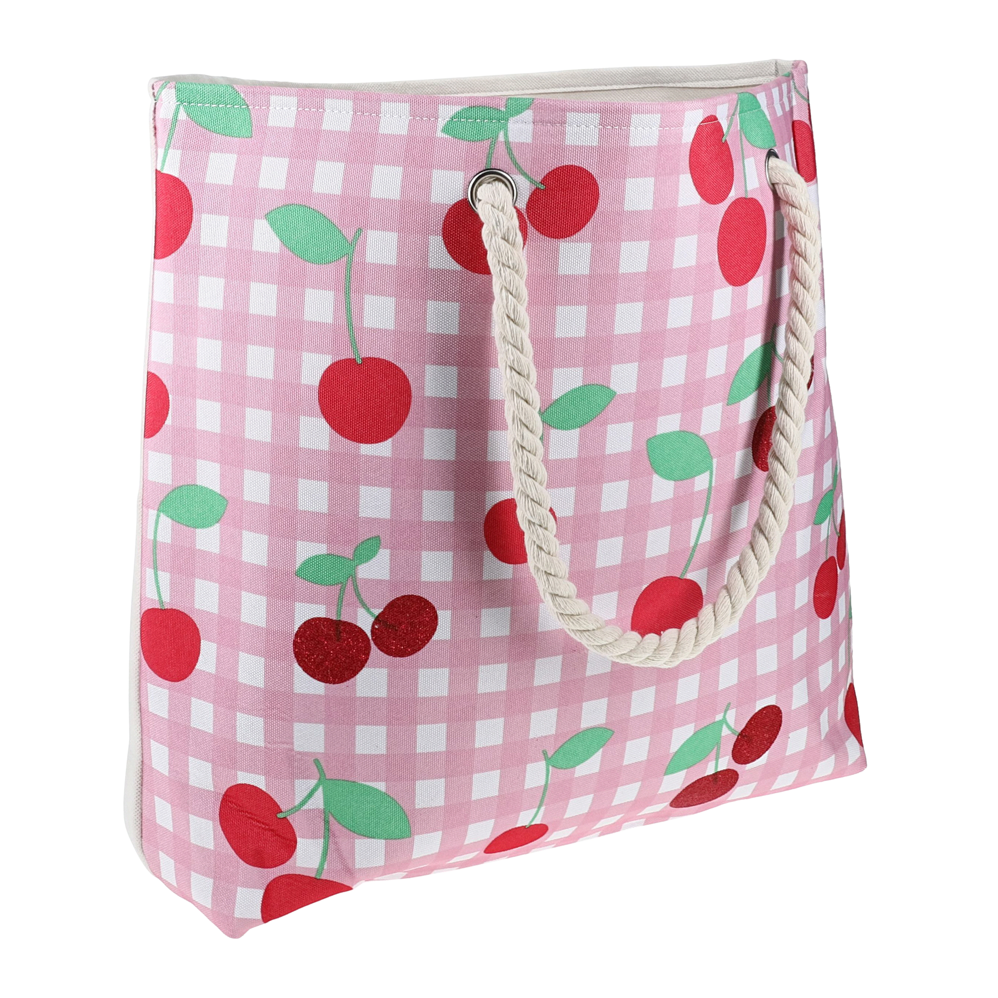 printed tote bag with rope handles 20.8in x 15.5in | Five Below