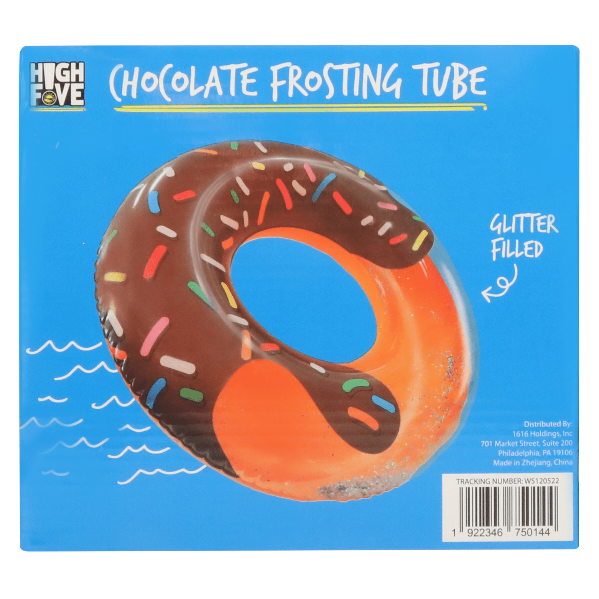 frosted donut inflatable inner tube pool float 40in - pink