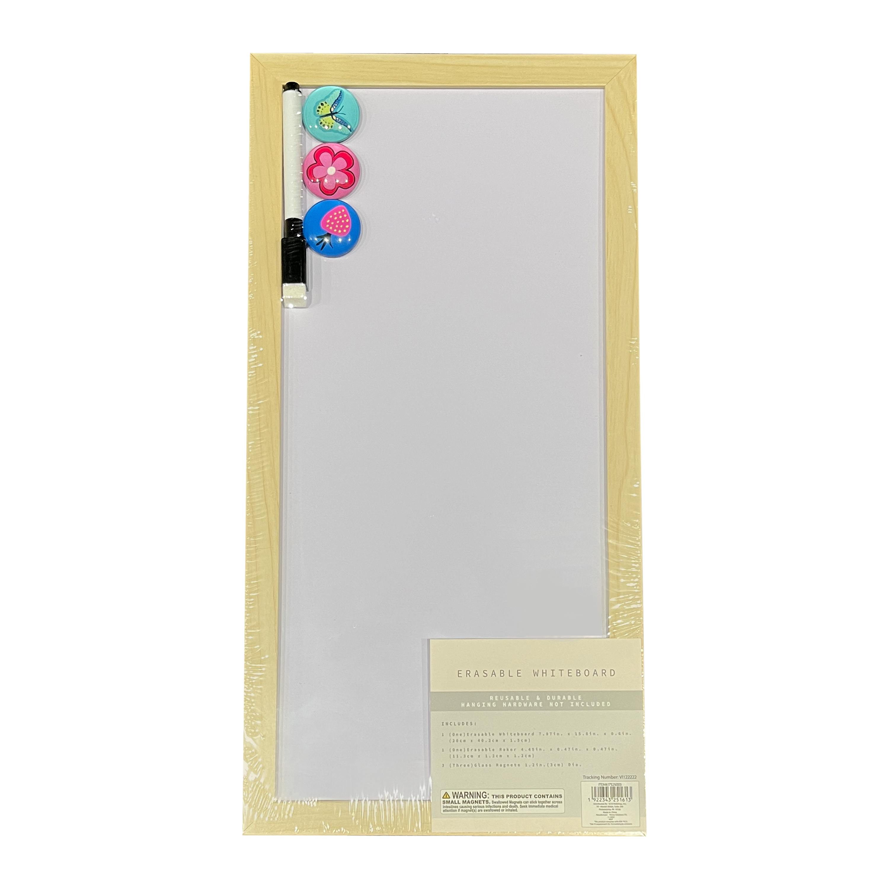 framed dry erase board 16in x 8in