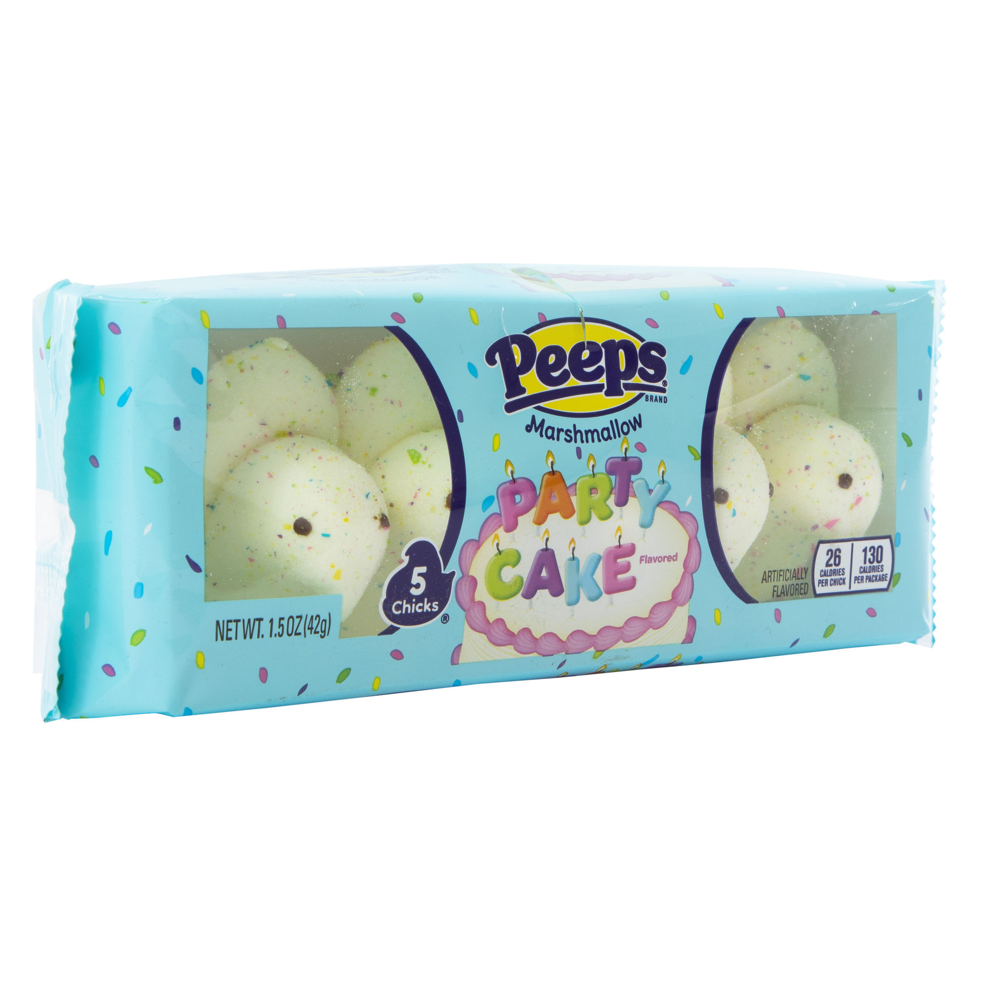 Party Cake Peeps® Marshmallow Chicks 5-Count