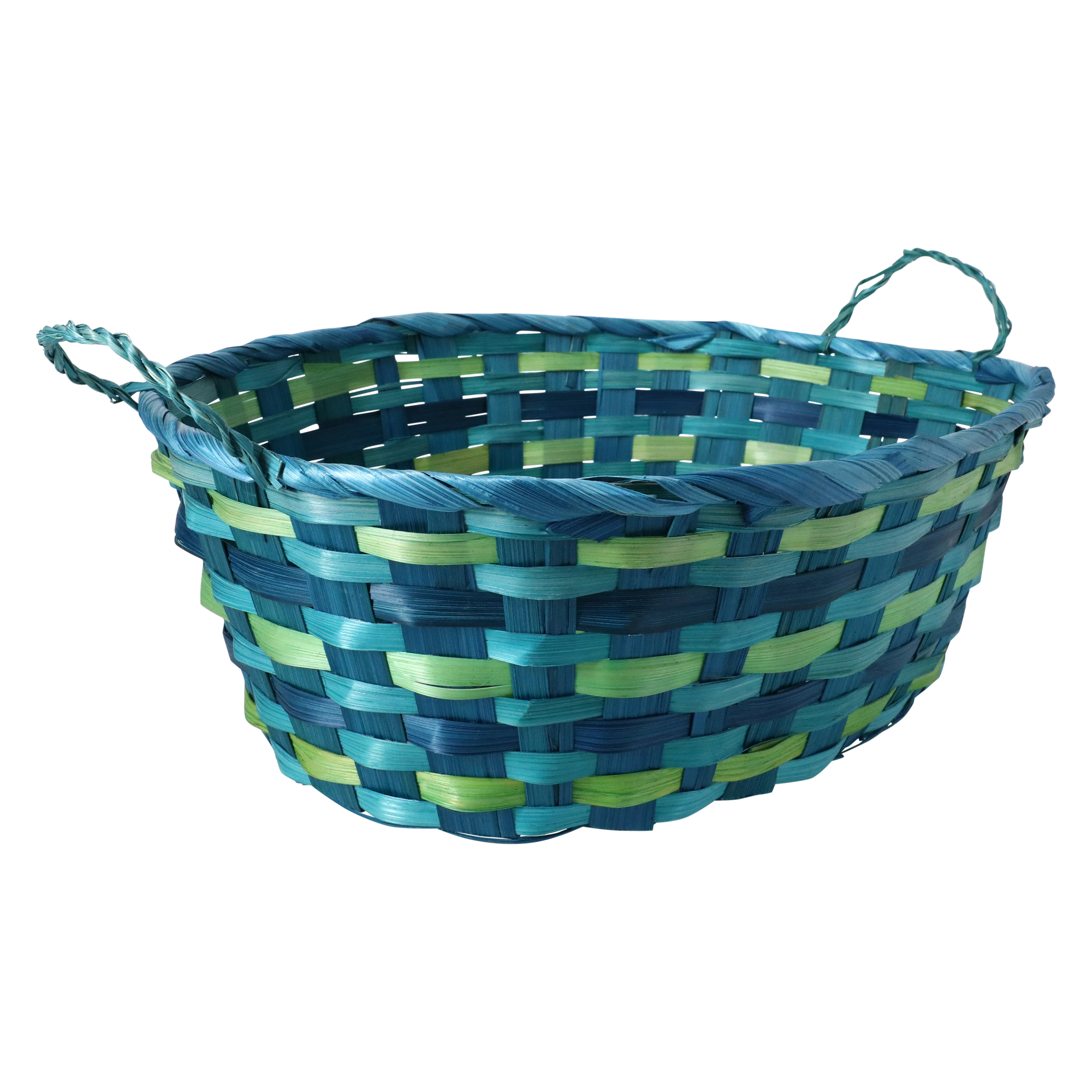 bamboo woven oval easter basket 10in x 16in