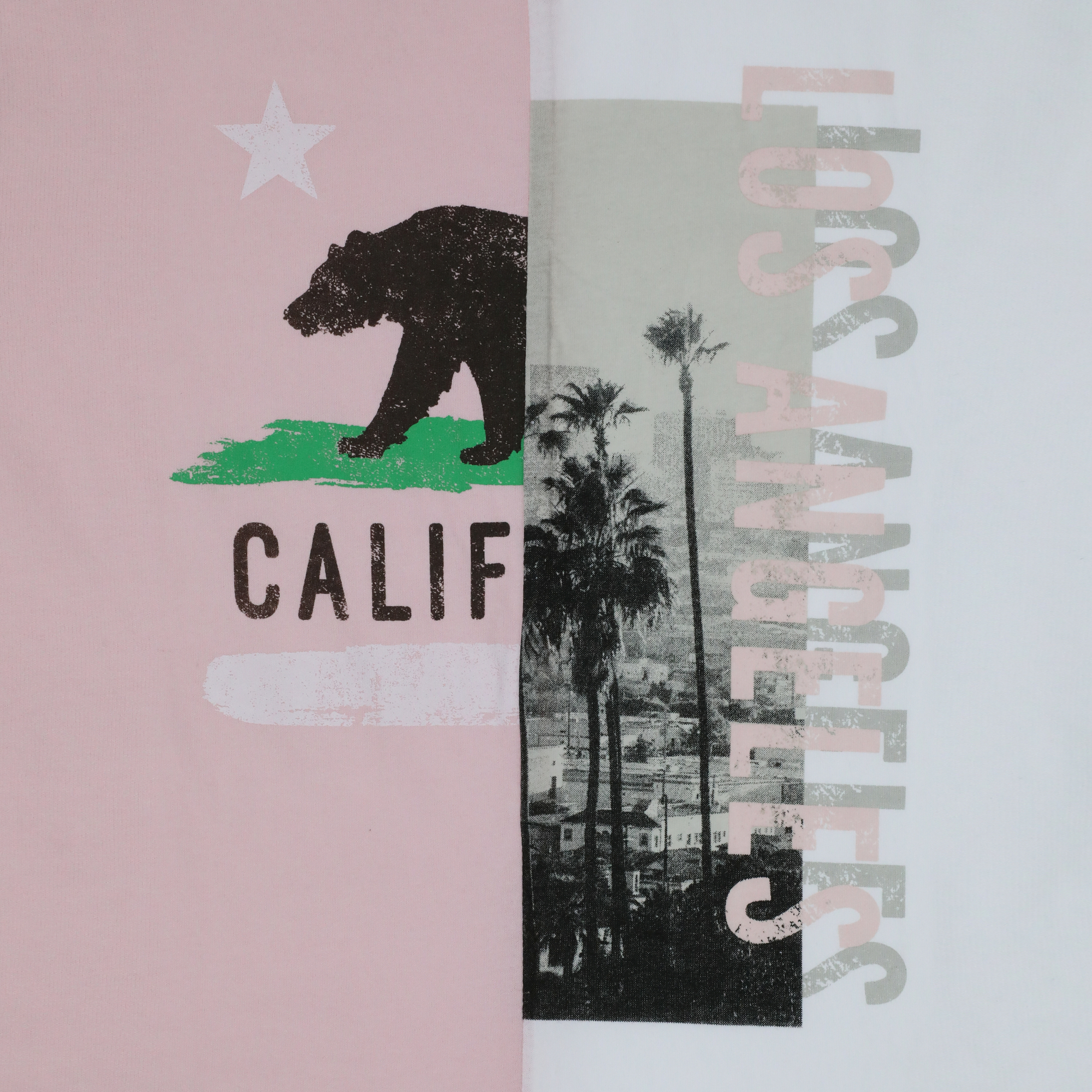 california los angeles split graphic tee