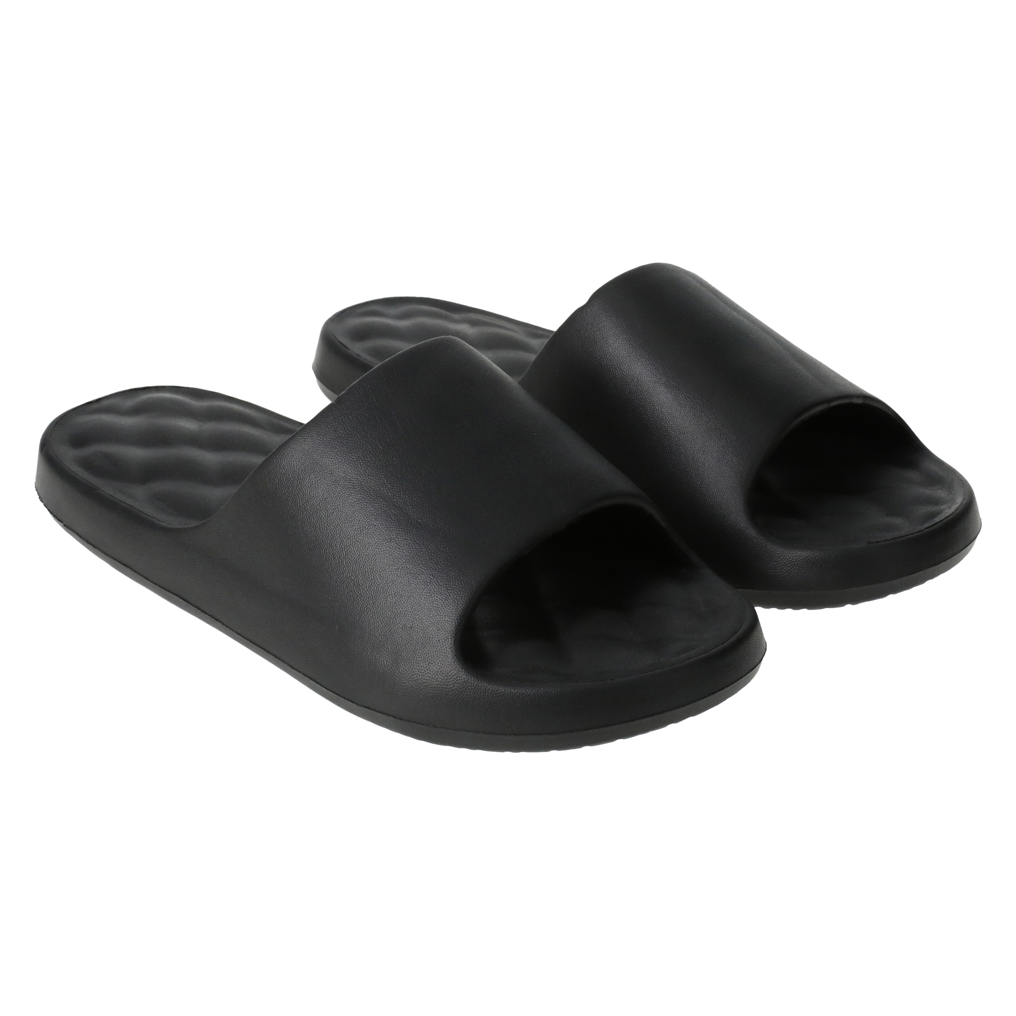 mens black quilt slide sandals | Five Below