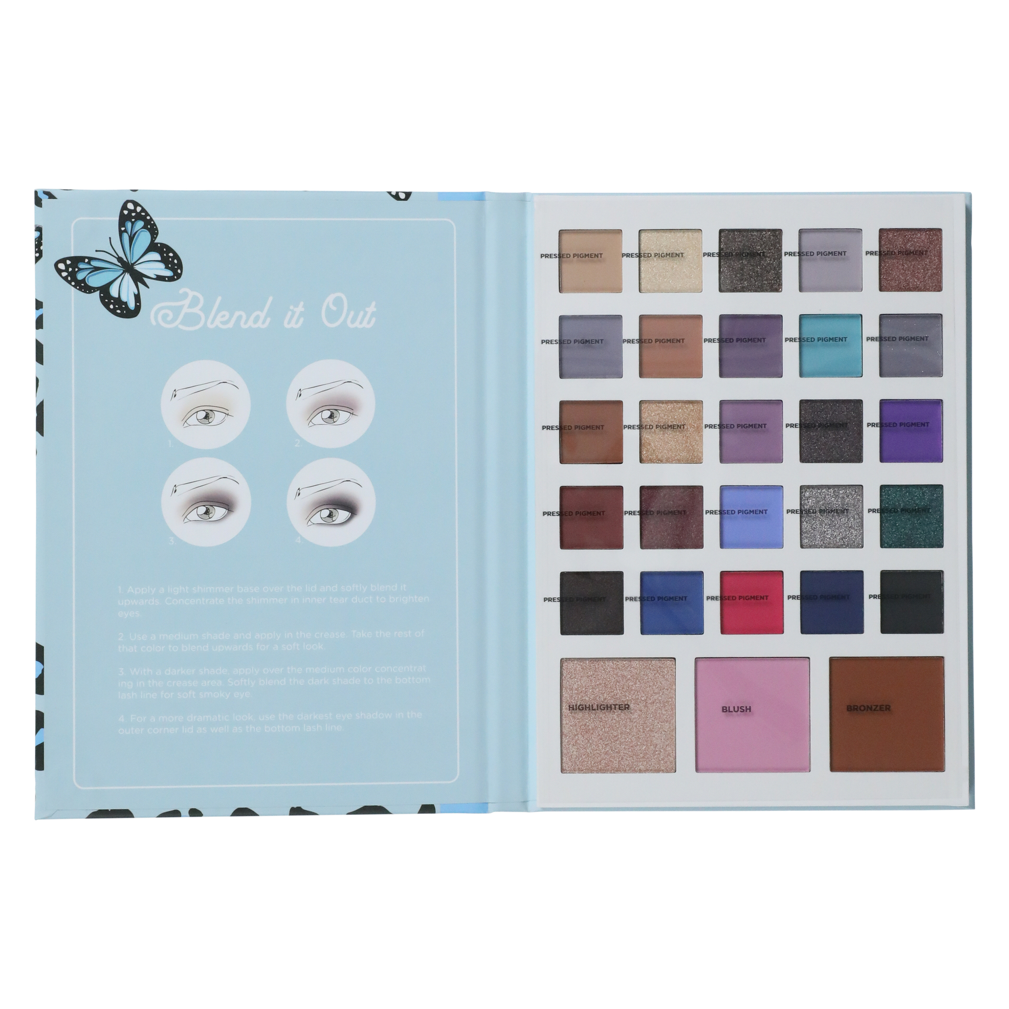 Profusion™ Beauty Book Eye & Face Palette 28-Piece - Butterfly Leopard
