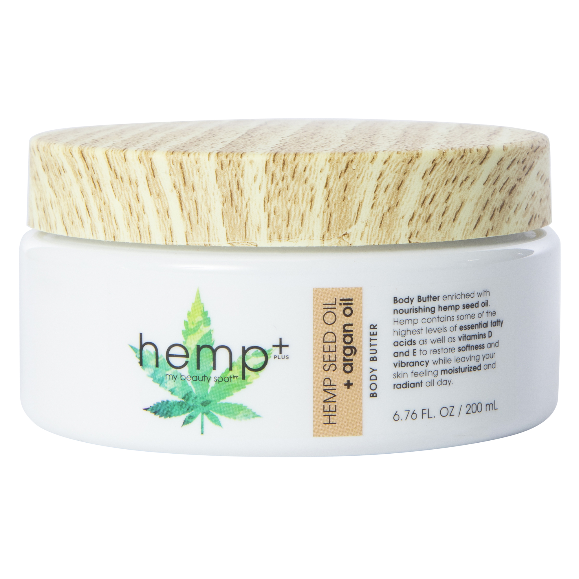 my beauty spot® hemp seed oil + argan oil body butter 6.76oz