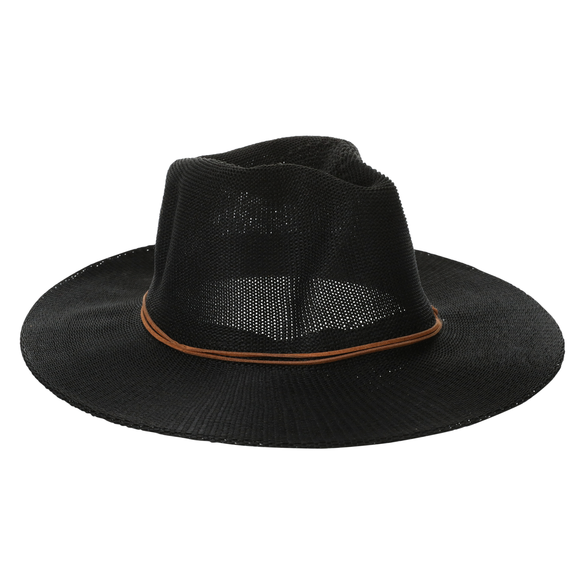 fabric panama hat with trim