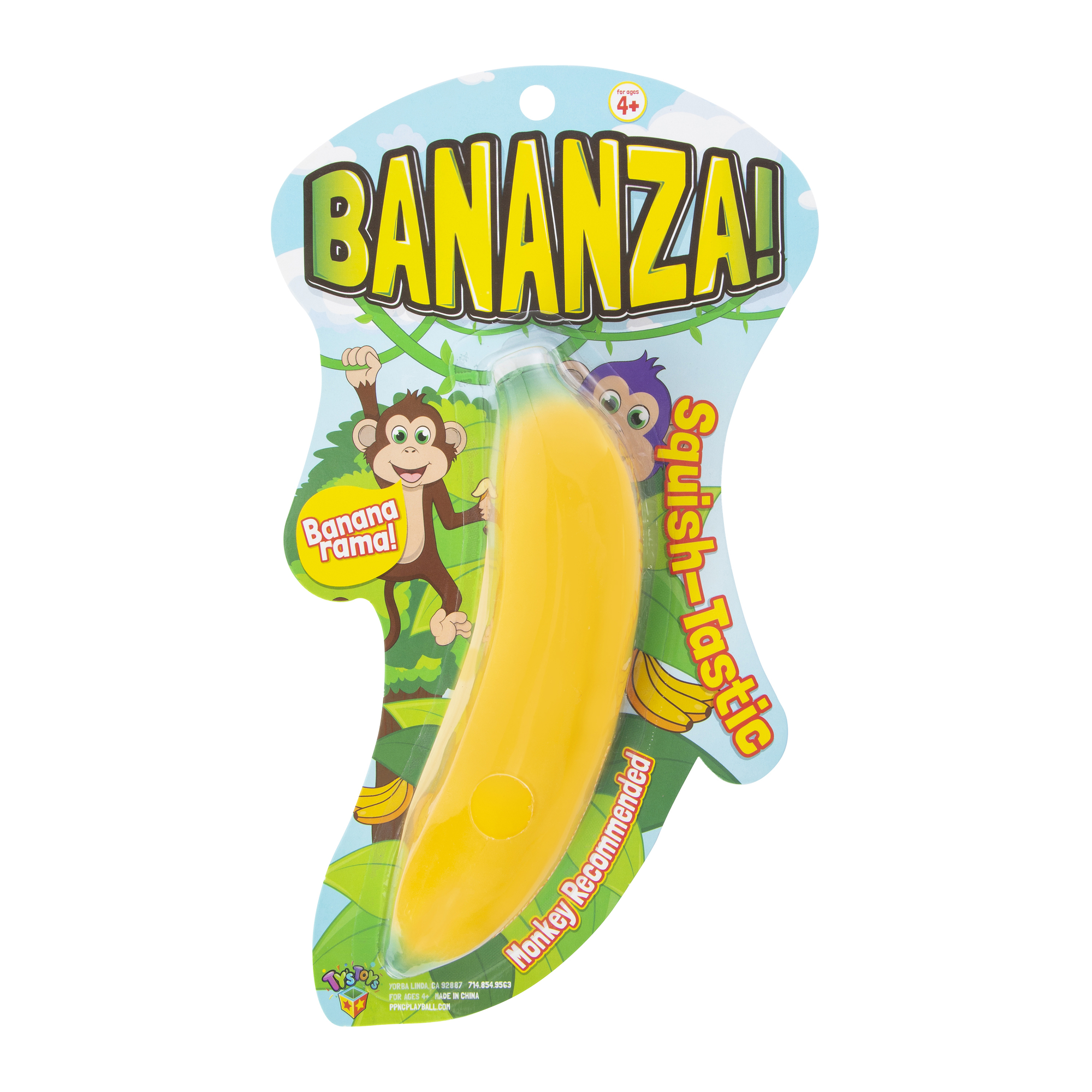Squeesh Yum Buh Nay Nay Squishy Banana Toy (Pack Of 6